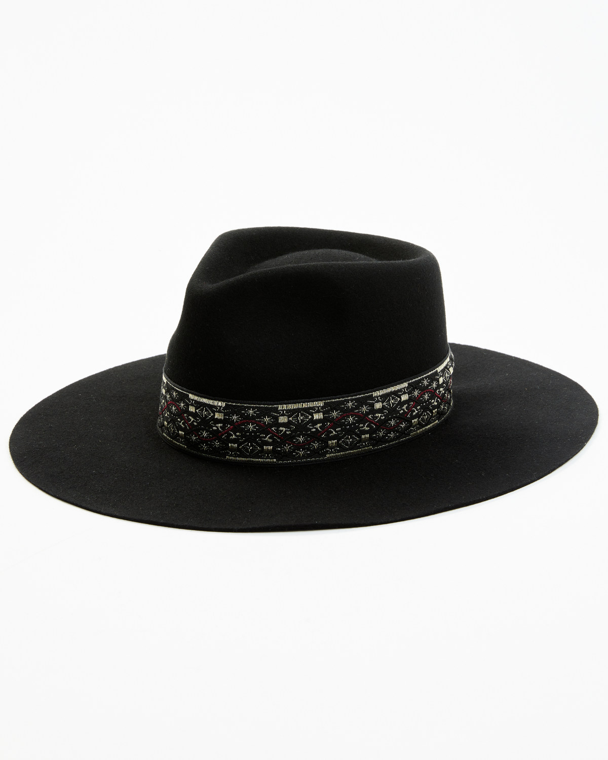 Shyanne Women's Jacquard Ribbon Band Felt Western Fashion Hat