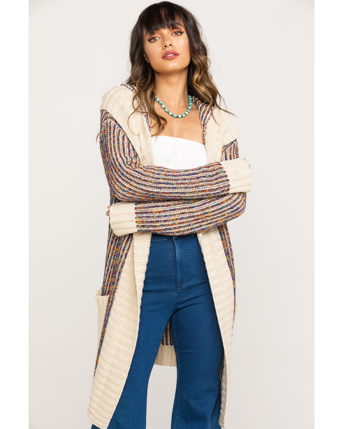 rainbow sweater cardigan