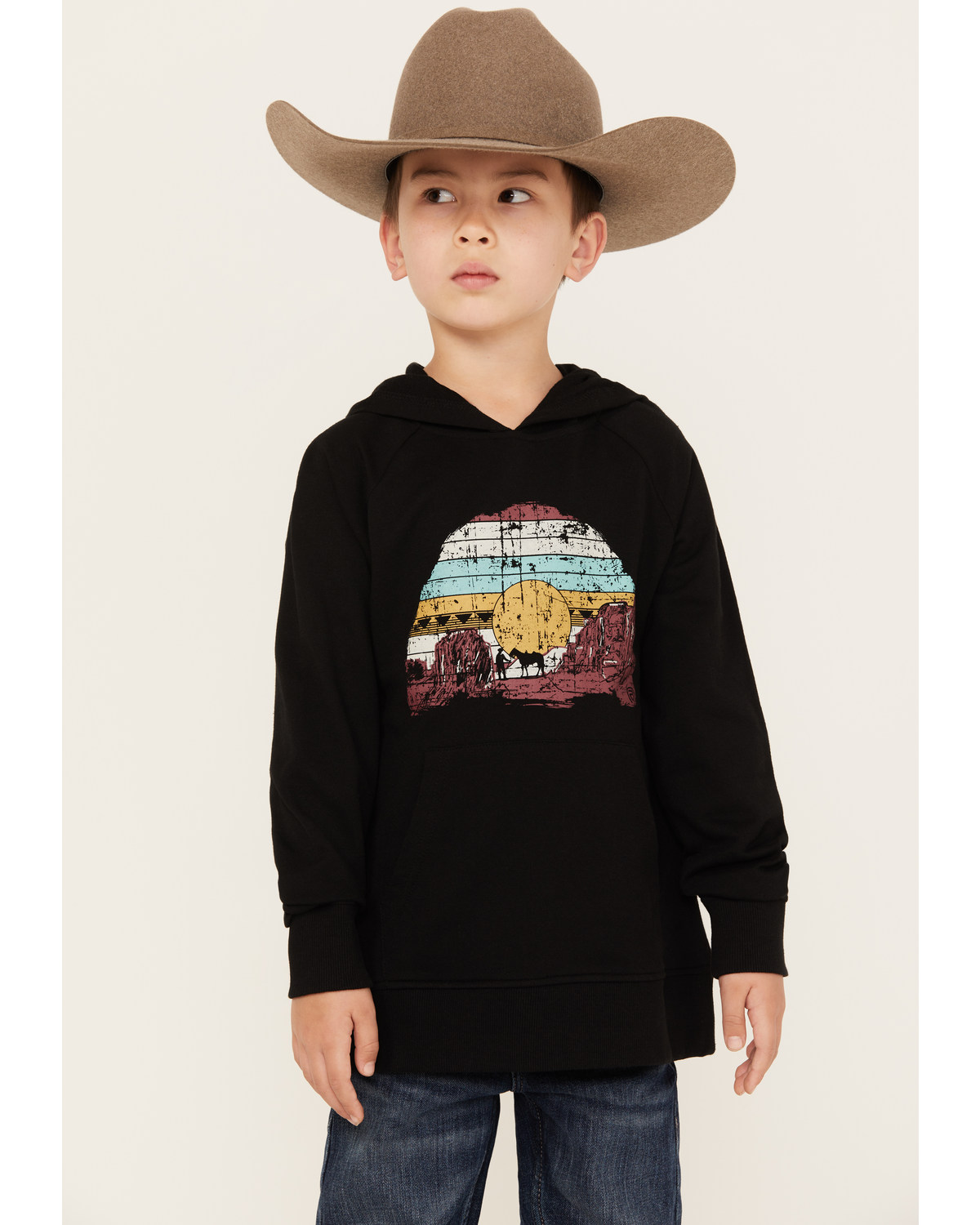 Rock & Roll Denim Boys' Sunset Graphic Hooded Sweatshirt