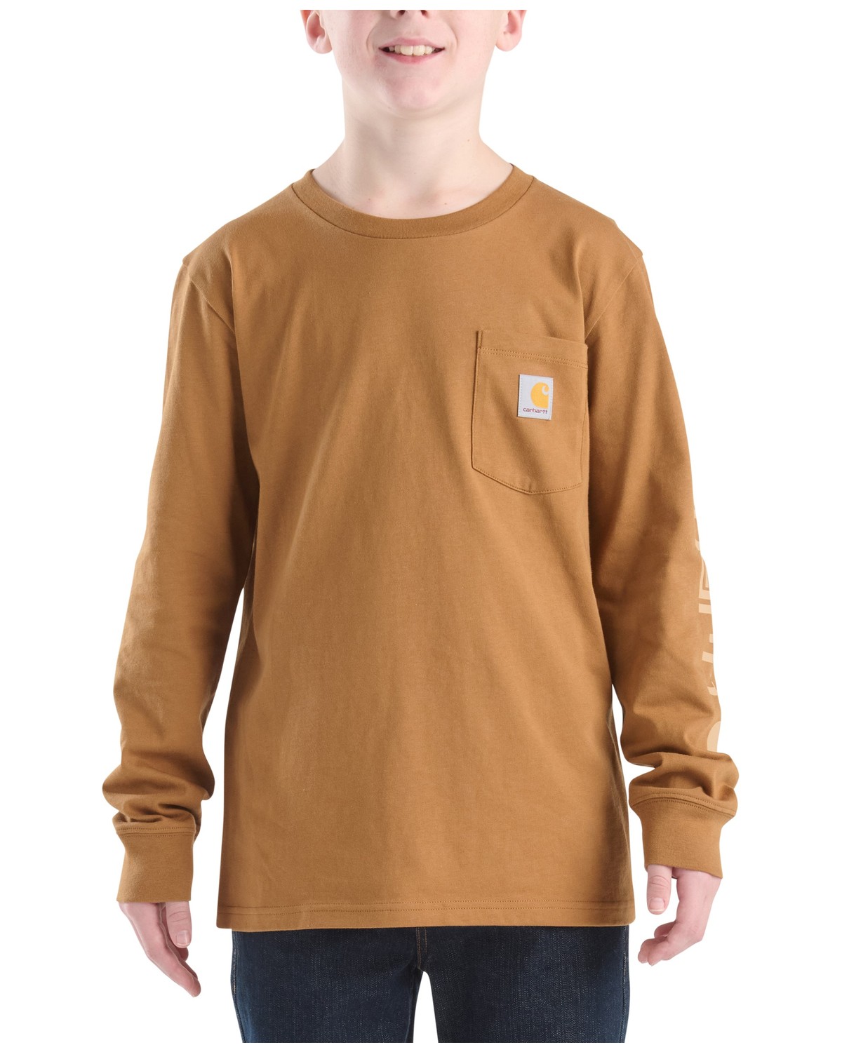 Carhartt Little Boys' Logo Pocket Long Sleeve T-Shirt