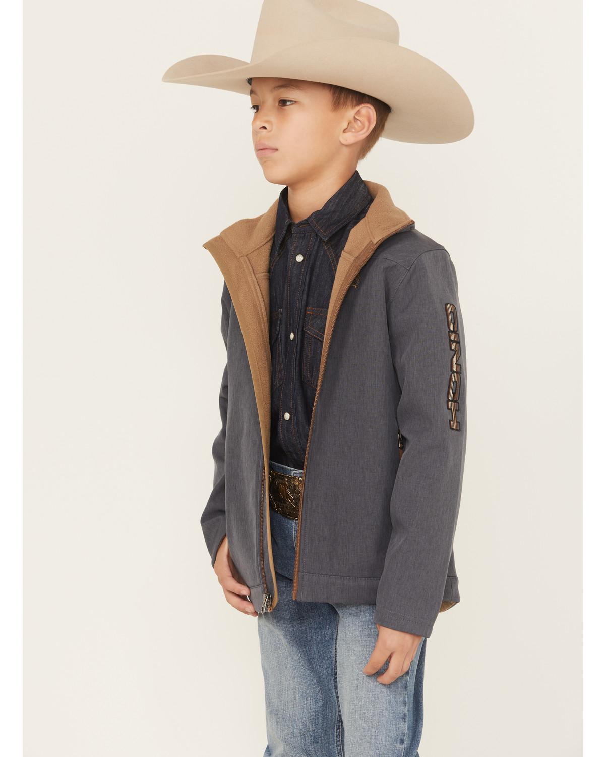 Cinch Boys' Logo Embroidered Softshell Jacket