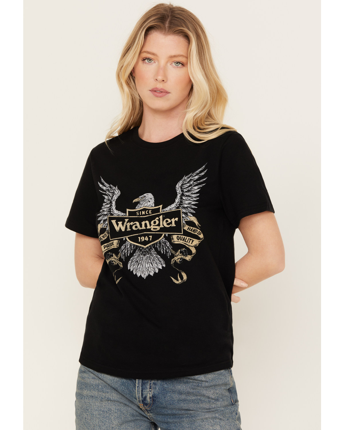 Wrangler Women's Eagle Logo Short Sleeve Graphic Tee
