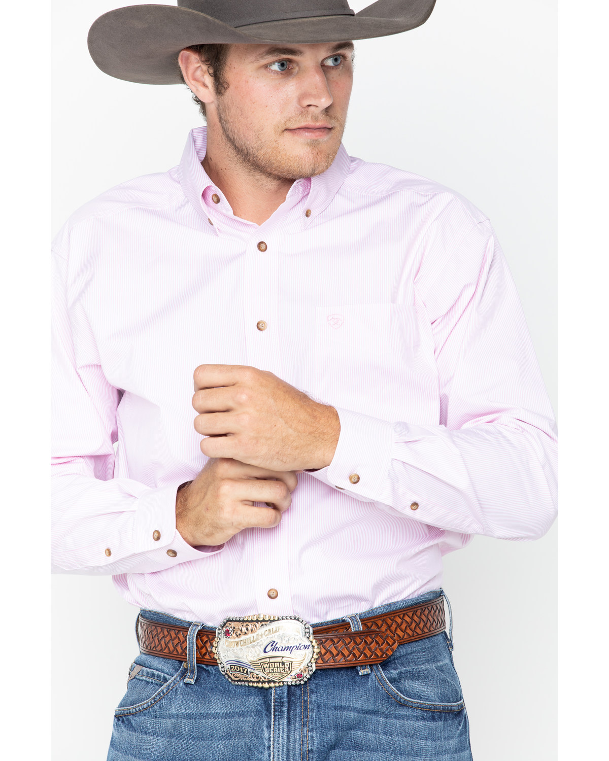 Ariat Men's Striped Long Sleeve Button-Down Western Shirt