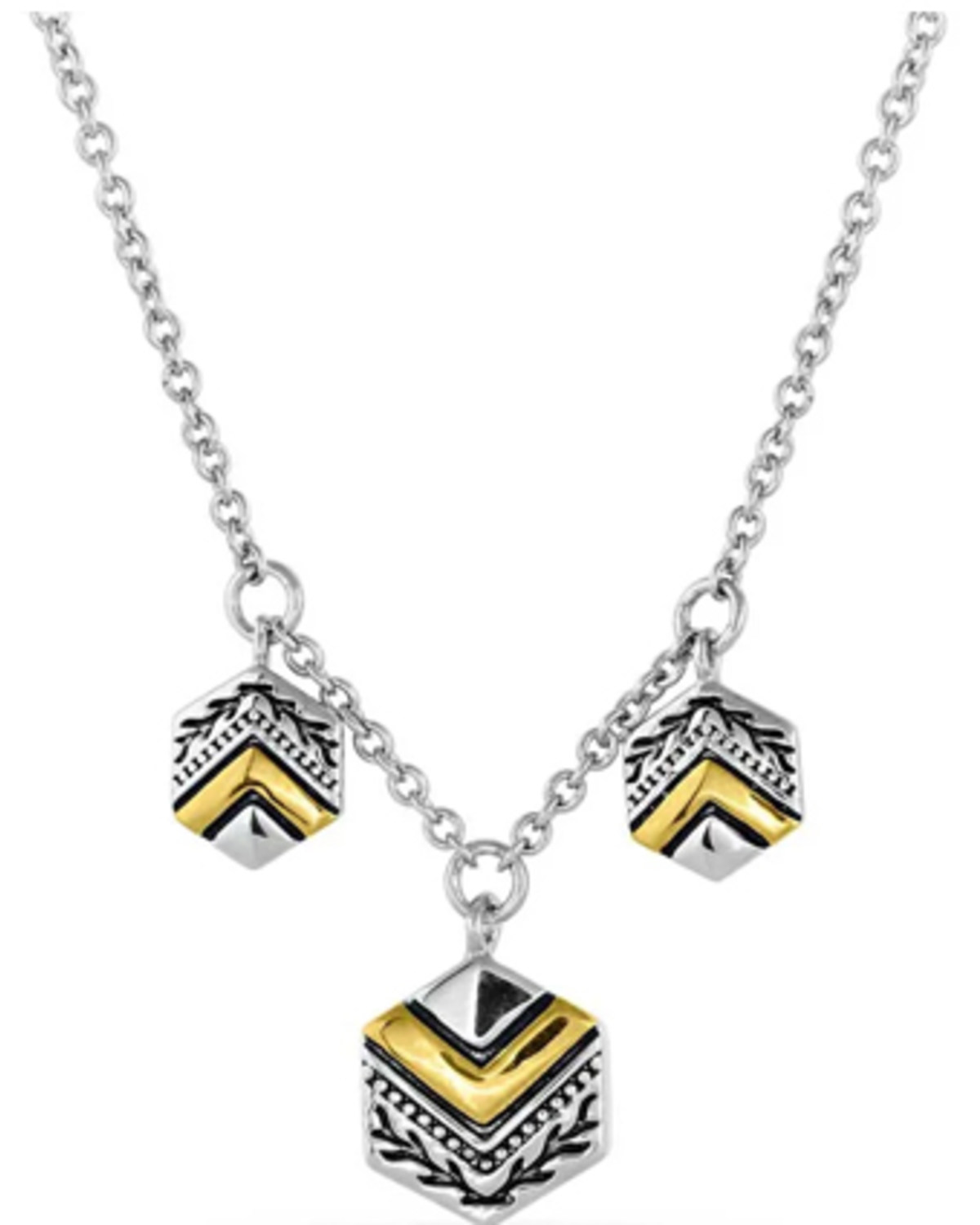 Montana Silversmiths Women's Charmed Chevron Silver Necklace