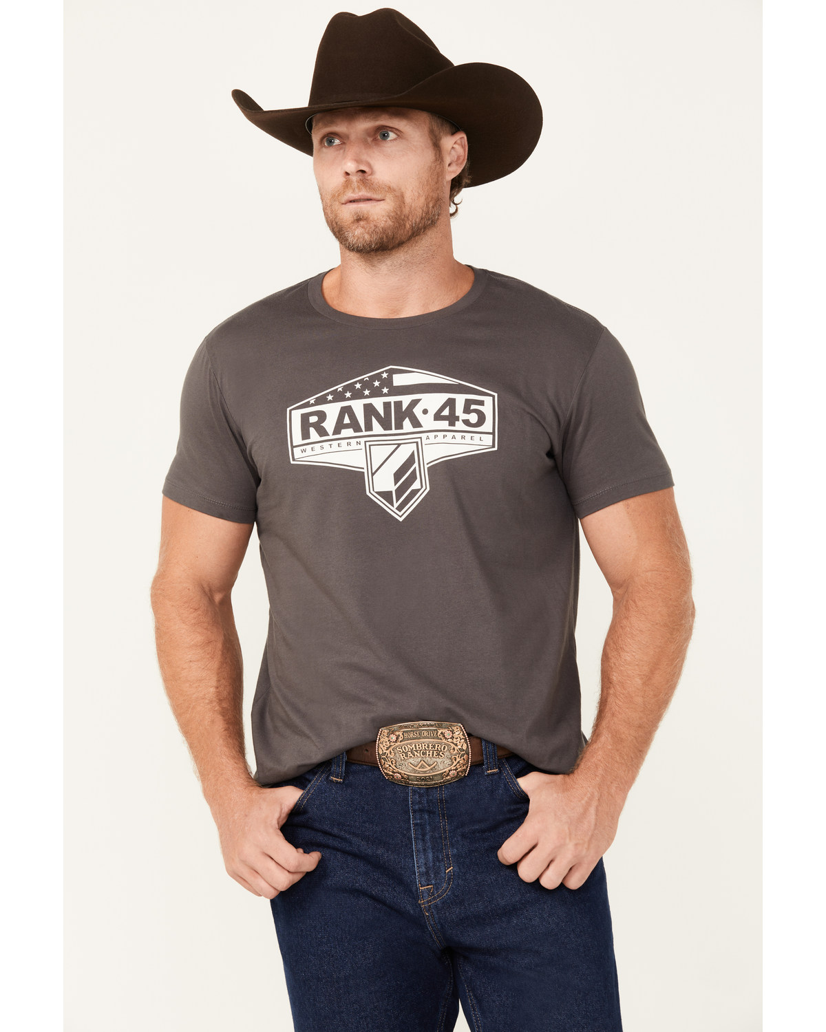 RANK 45® Men's Patriotic Shield Short Sleeve Graphic T-Shirt
