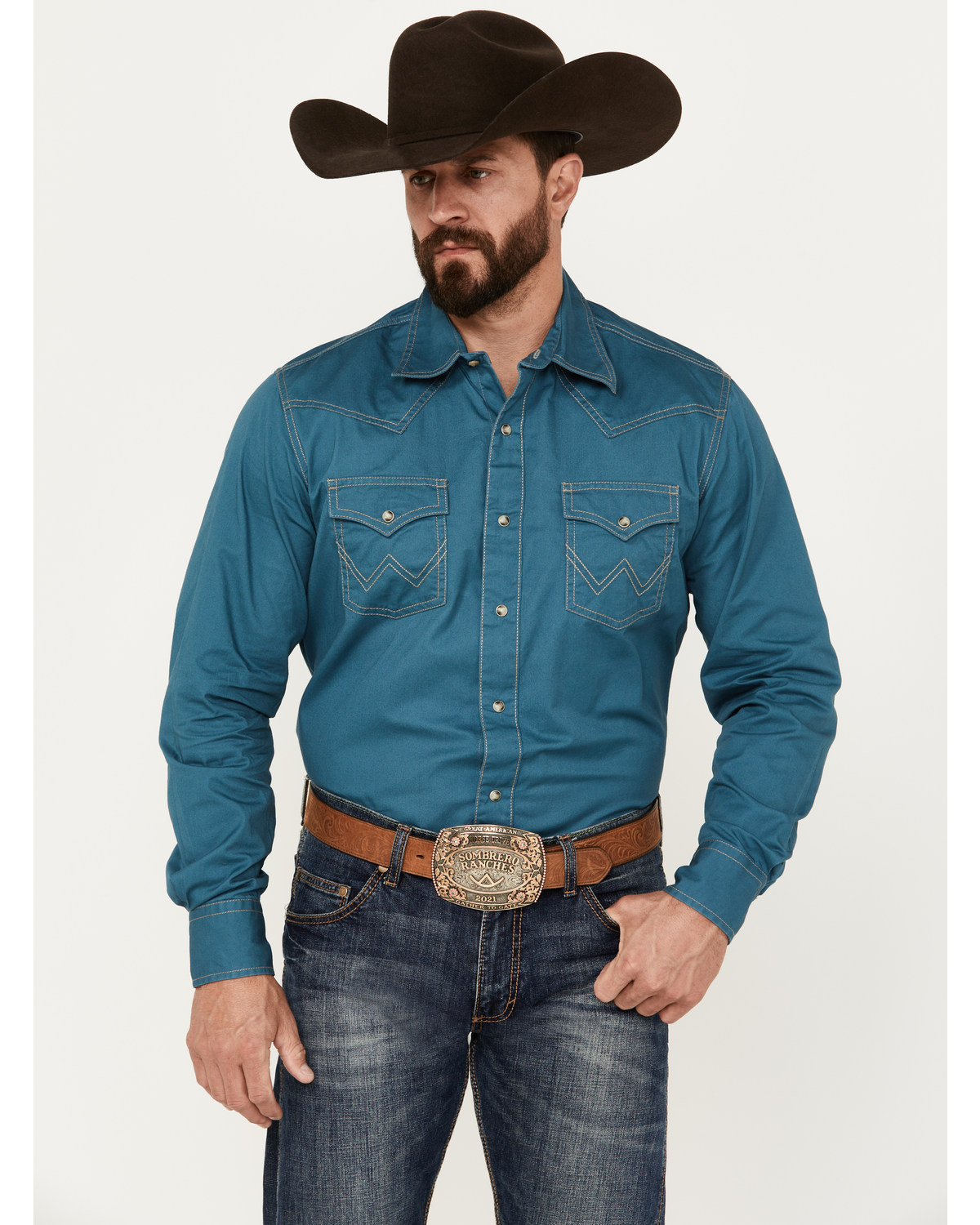 Wrangler Retro Men's Premium Long Sleeve Snap Western Shirt