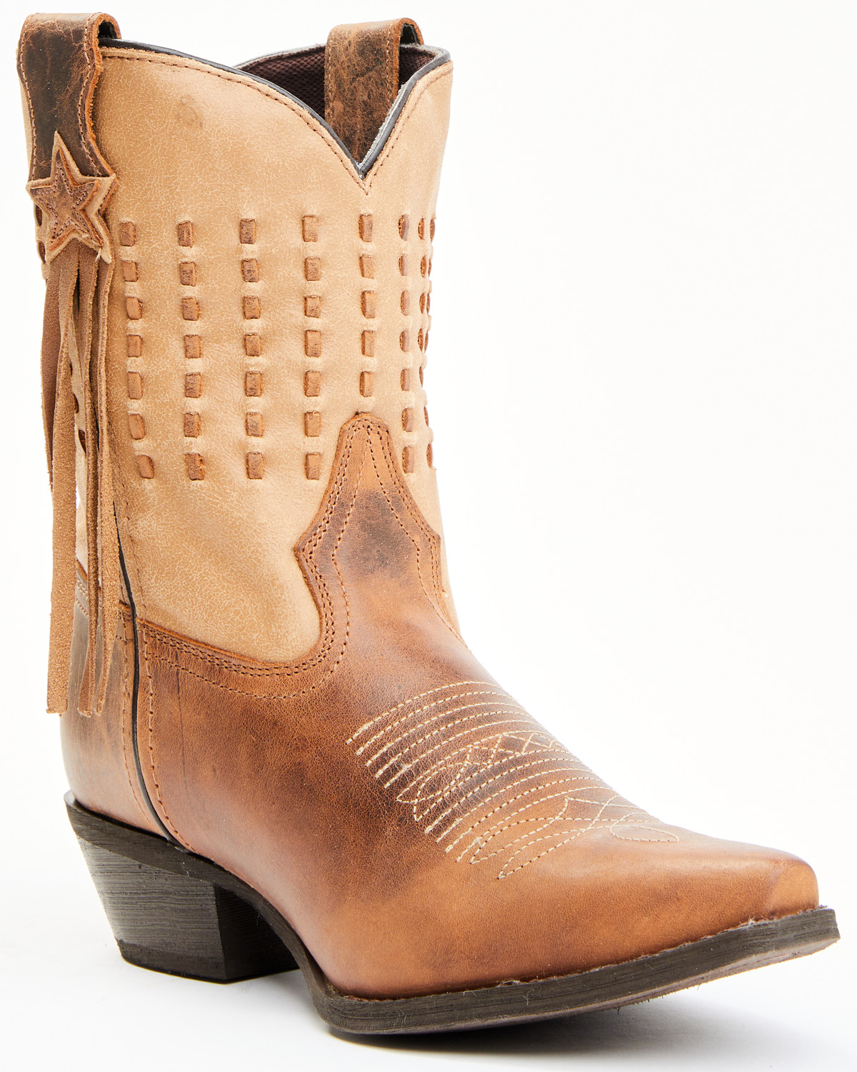 Laredo Women's Brown Fringe Western Performance Boots - Snip Toe