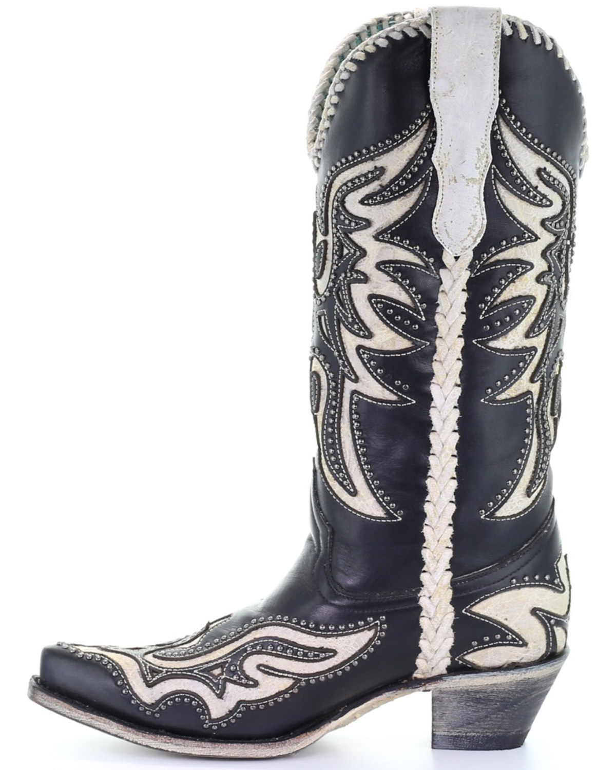 Corral Women's Black & White Inlay Western Boots Snip Toe Boot Barn