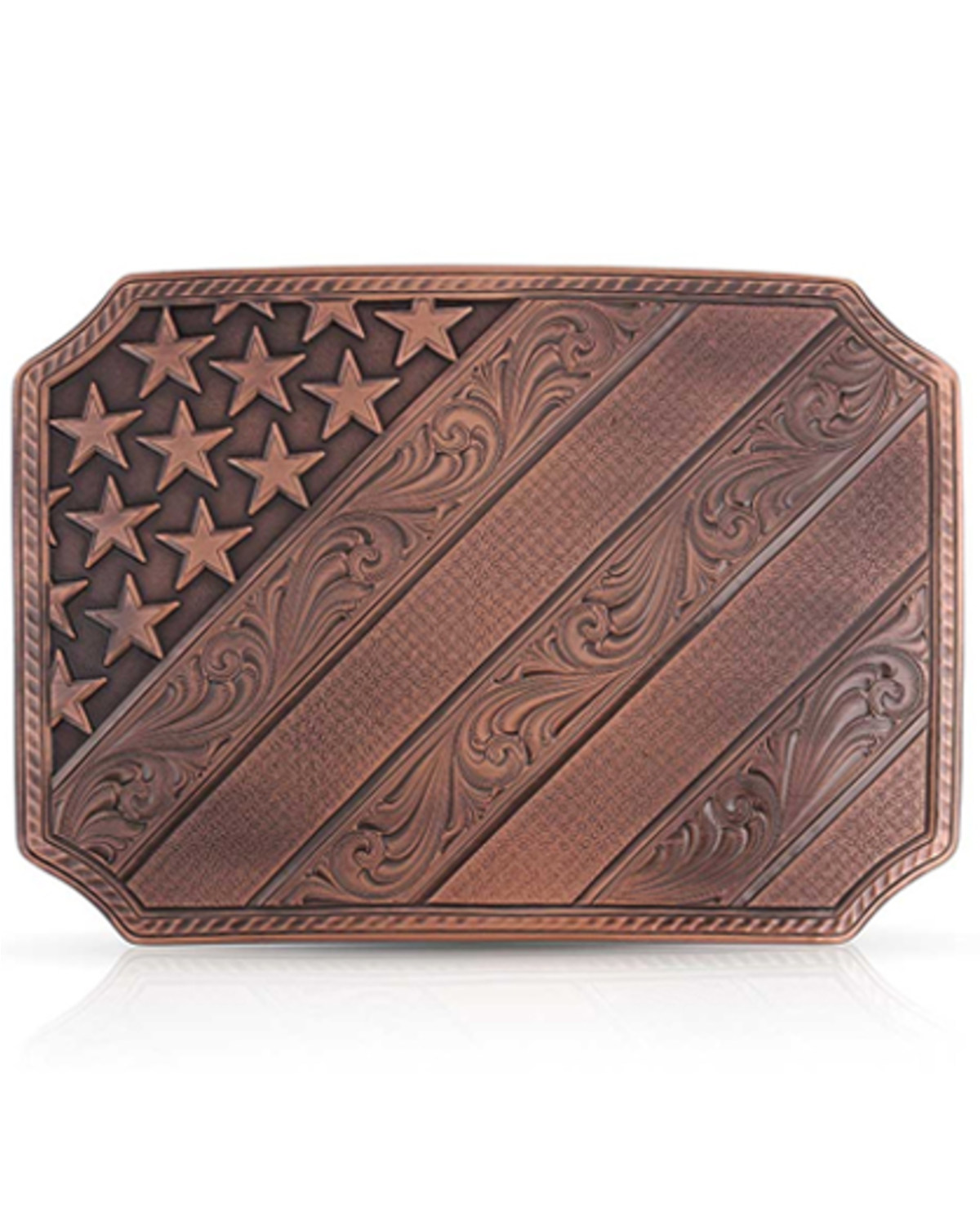 Montana Silversmiths Women's Born In The USA Bronze Belt Buckle