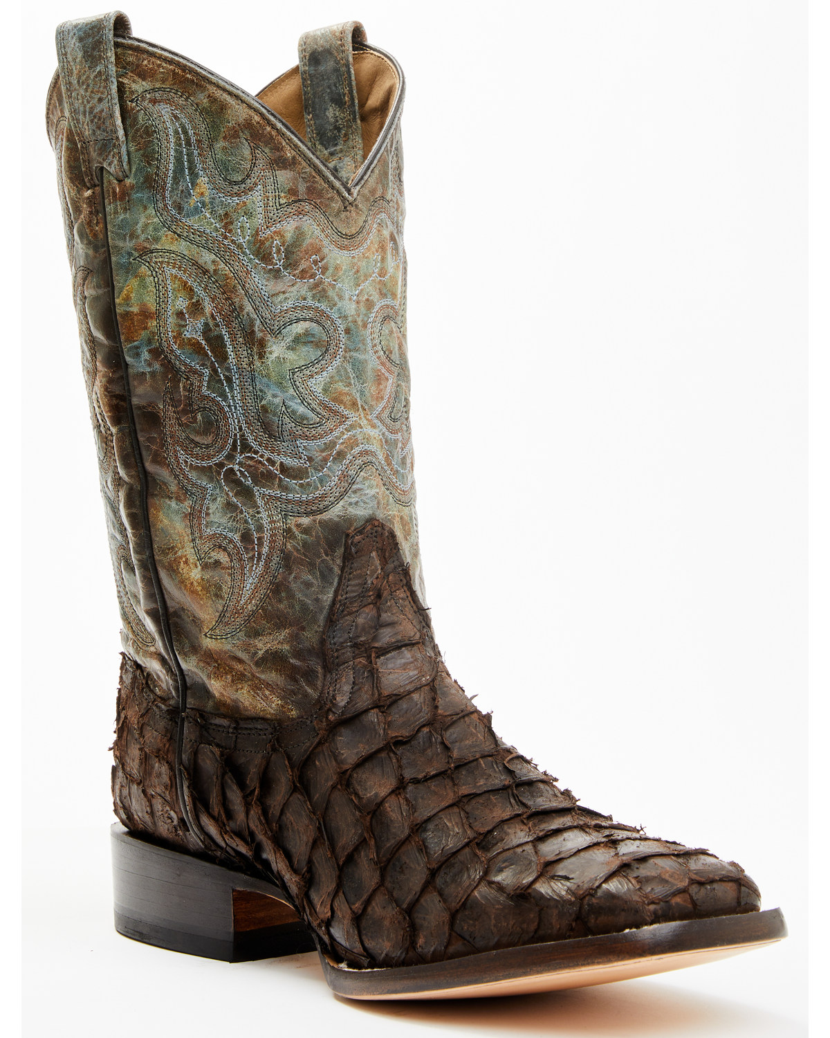 Cody James Men's Exotic Pirarucu Ocean Western Boots - Broad Square Toe