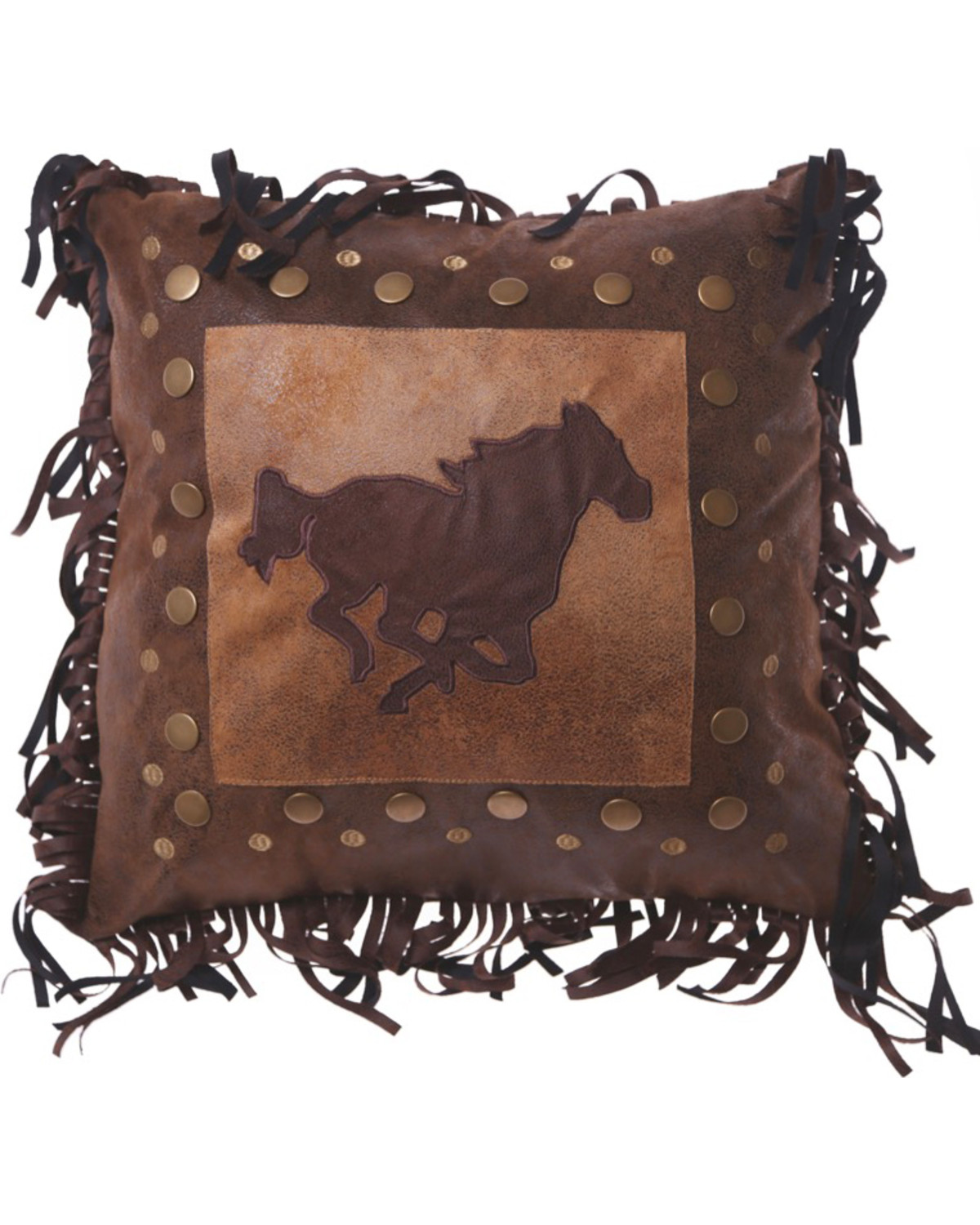 Carstens Brown Horse Rivet Pillow