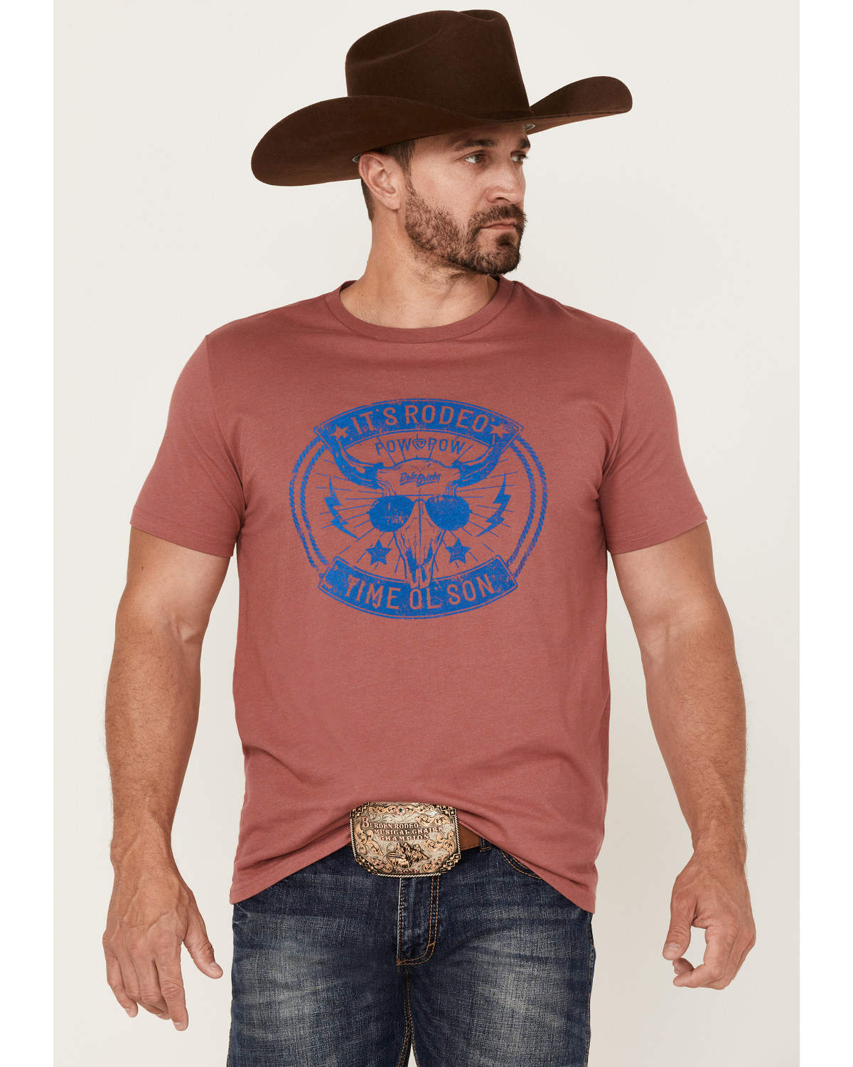 Dale Brisby Men's Rodeo Ol' Son Steerhead Skull Graphic Short Sleeve T-Shirt