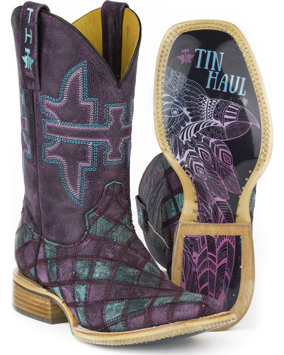 womens purple cowboy boots