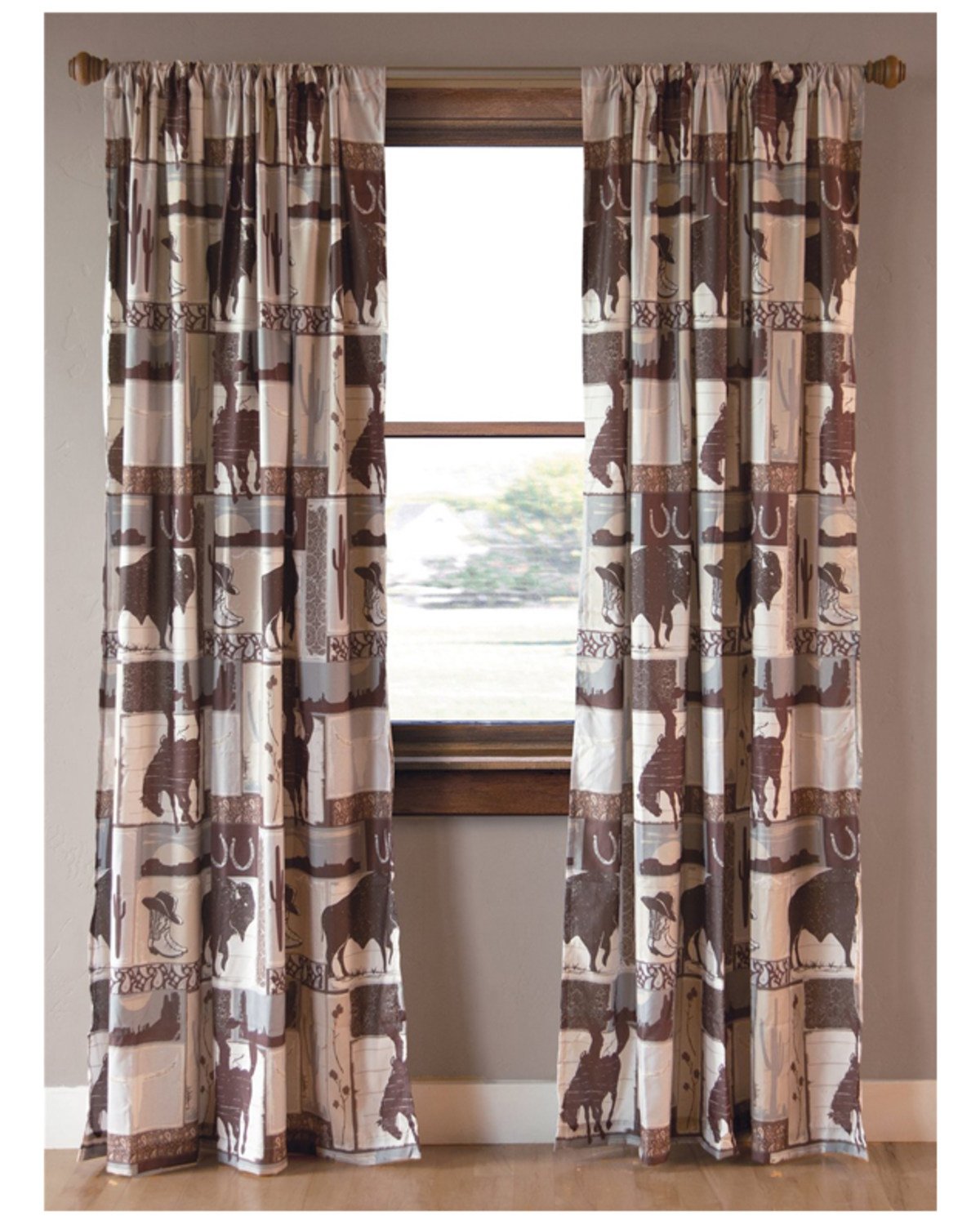 Wrangler Vintage Cowboy Curtains
