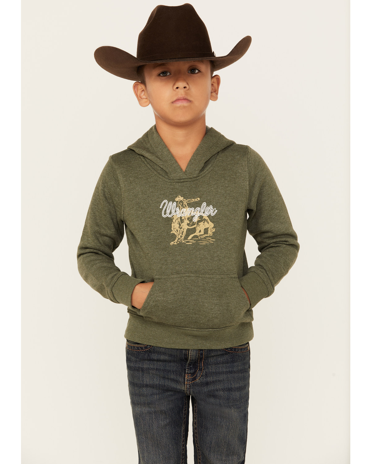 Wrangler Boys' Rodeo Graphic Hooded Sweatshirt