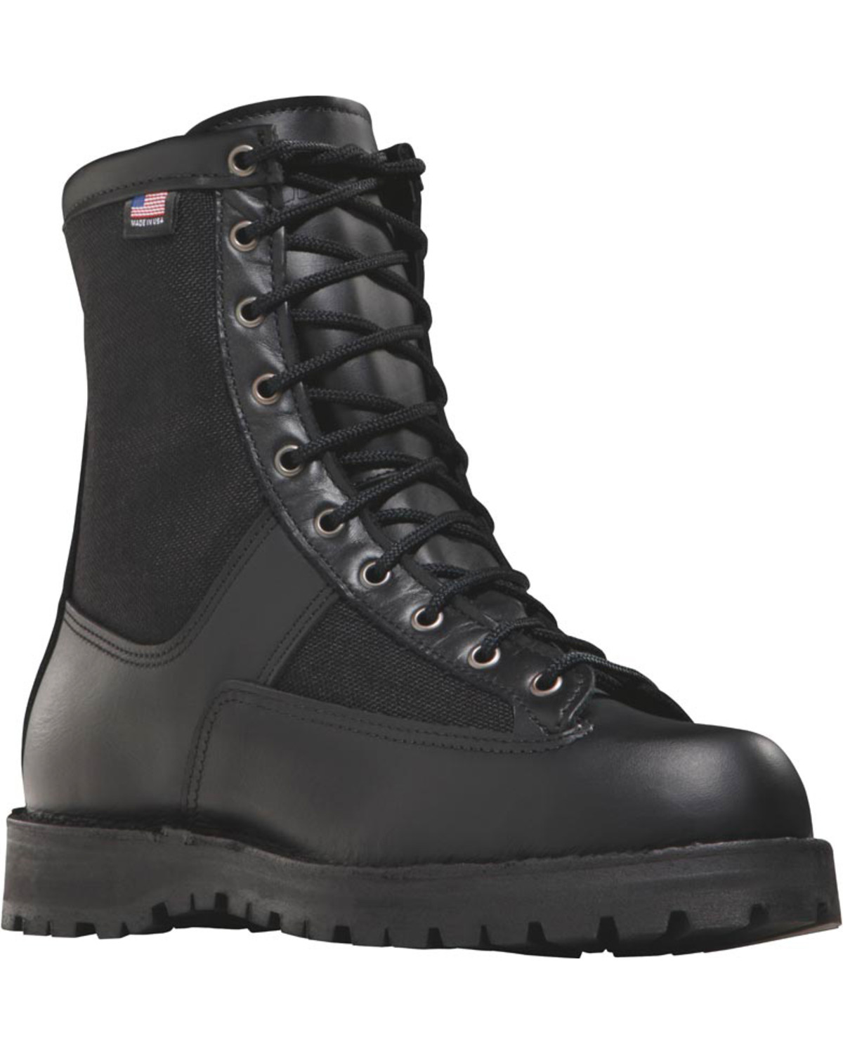 Danner Men's Black Acadia 8"" Uniform Boots - Round Toe
