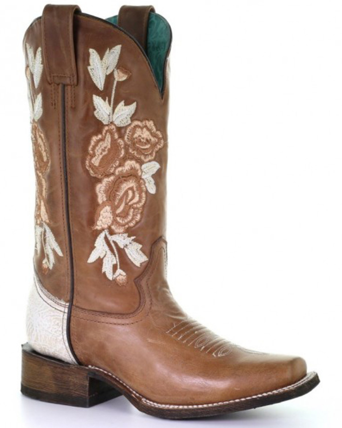 Corral Women s Honey Floral Western Boots Square Toe