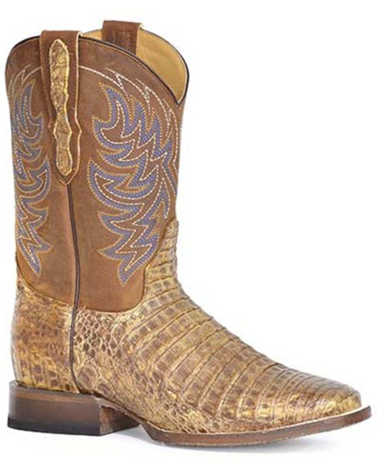 Stetson Men's Cameron Exotic Caiman Western Boots - Broad Square Toe