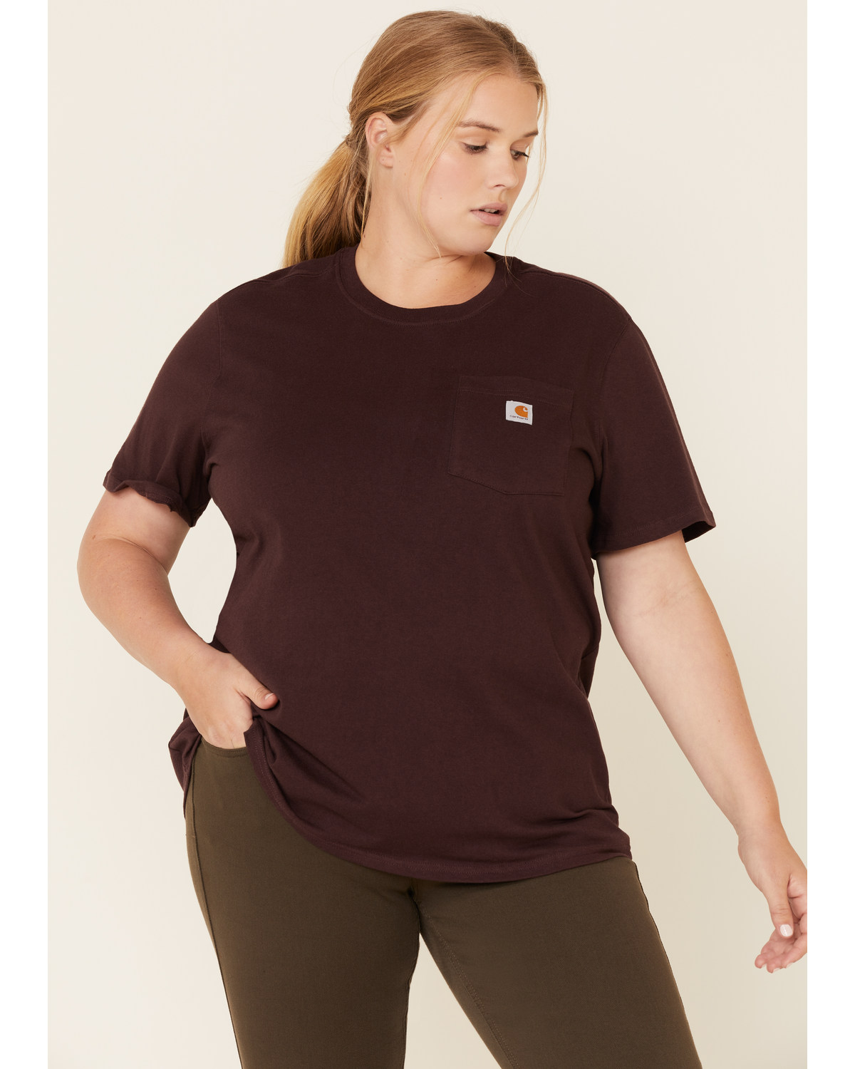 Carhartt Women's Chest Pocket Sleeve Work T-Shirt - Plus