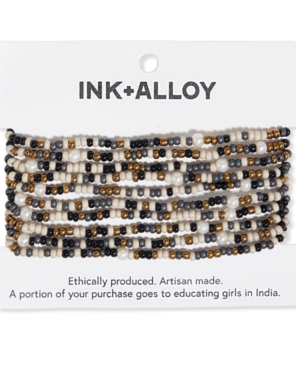 Ink + Alloy Women's Multicolored Beaded & Pearl 10-strand Stretch Bracelet