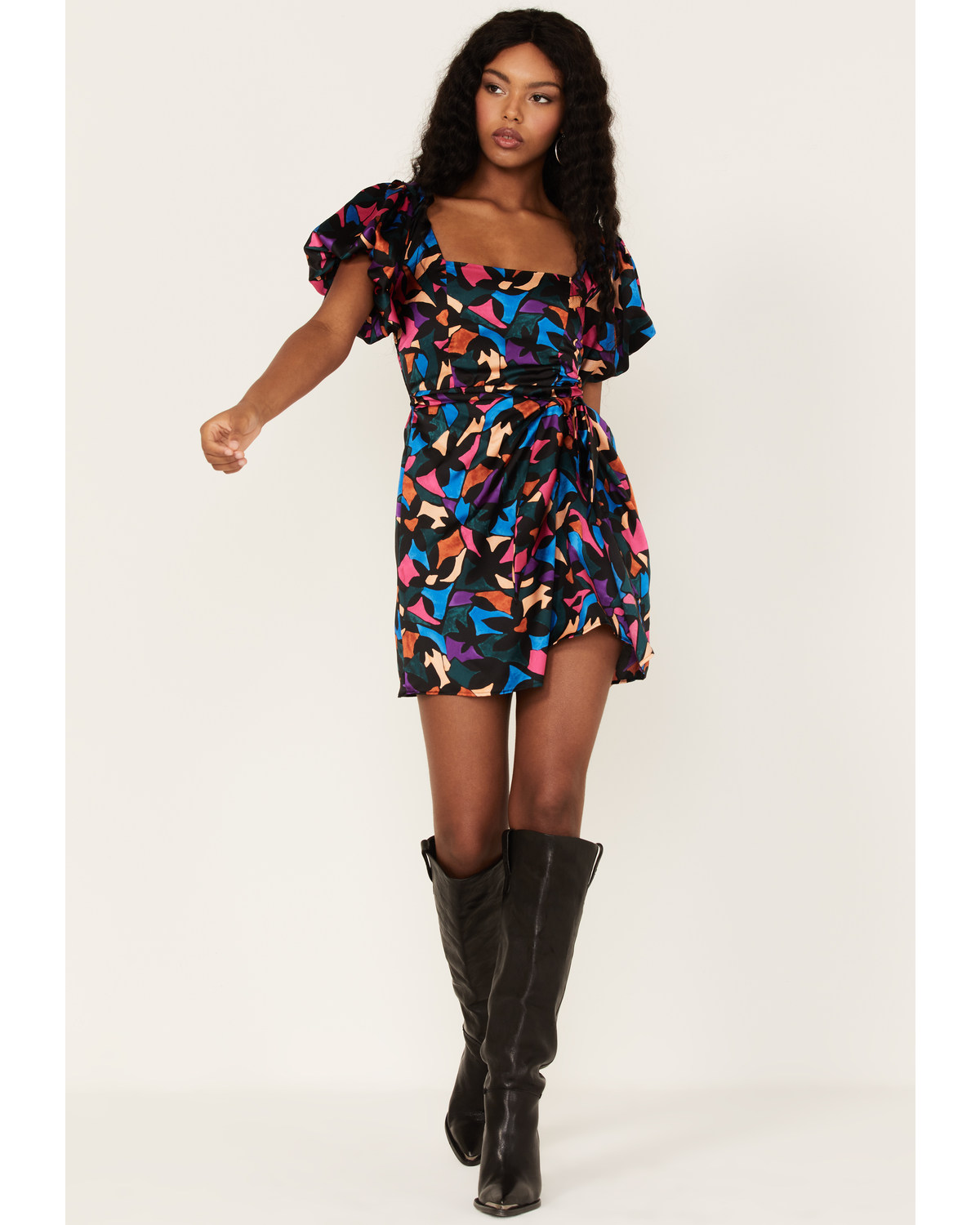 Show Me Your Mumu Women's Danielle Mosaic Print Mini Dress