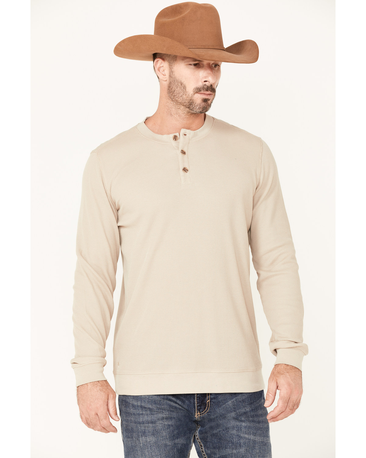 Cream henley shirt clearance