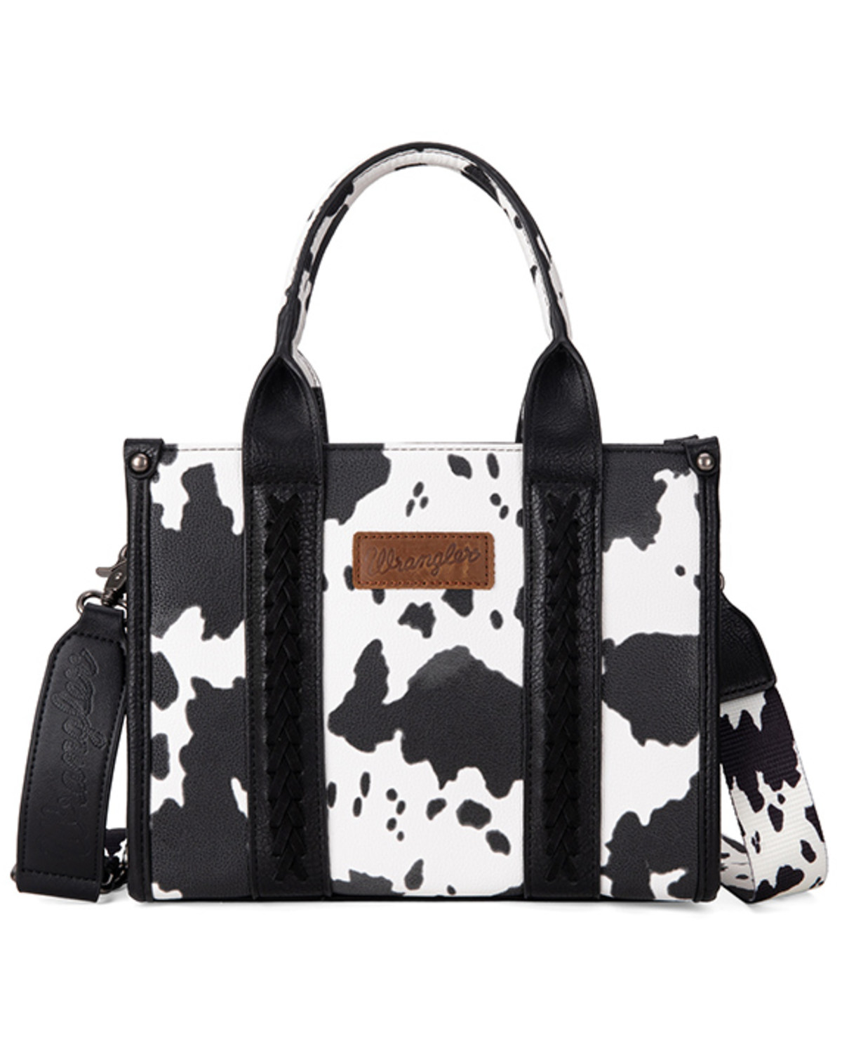 Wrangler Women's Cow Print Concealed Carry Crossbody Tote