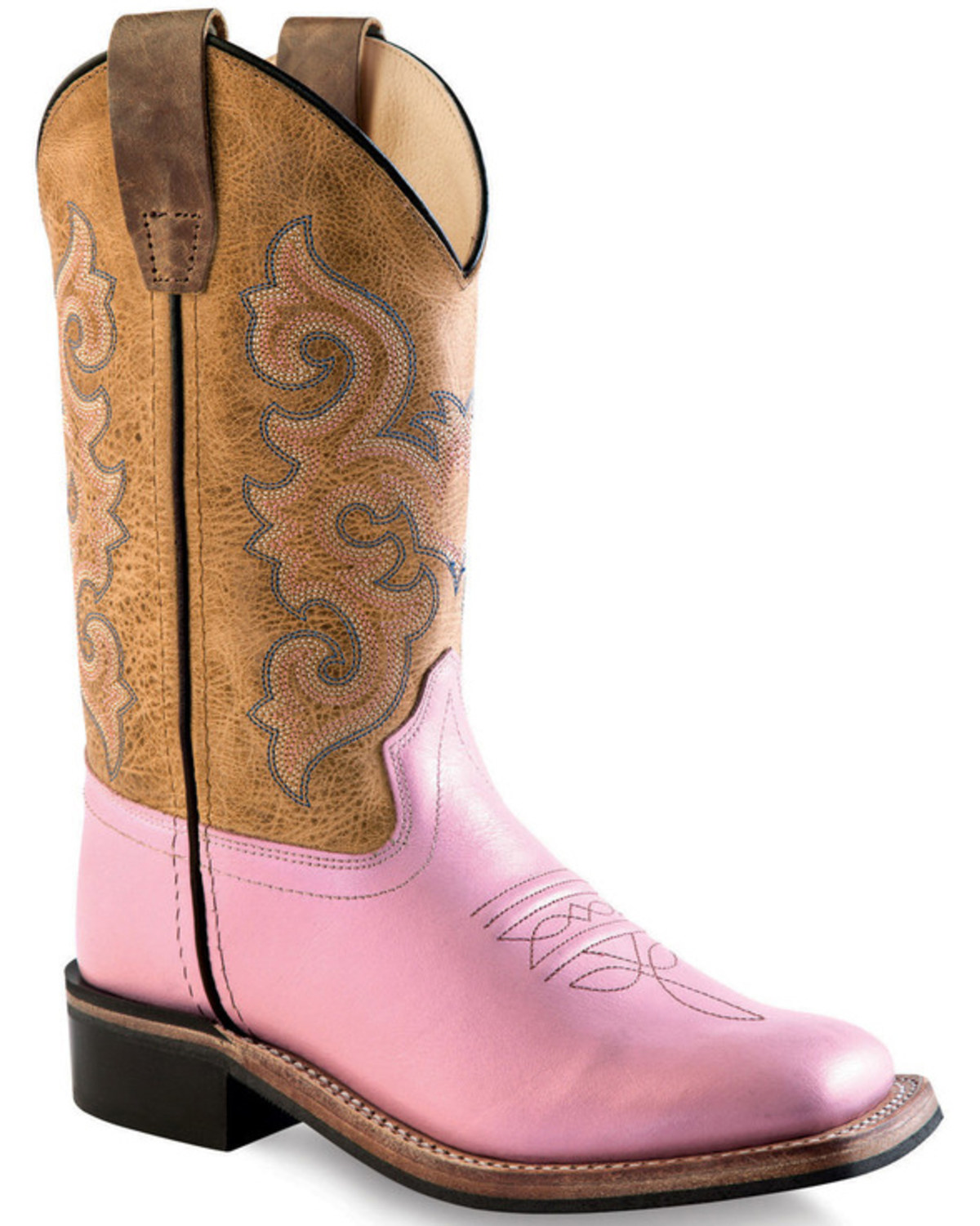 girls pink leather boots