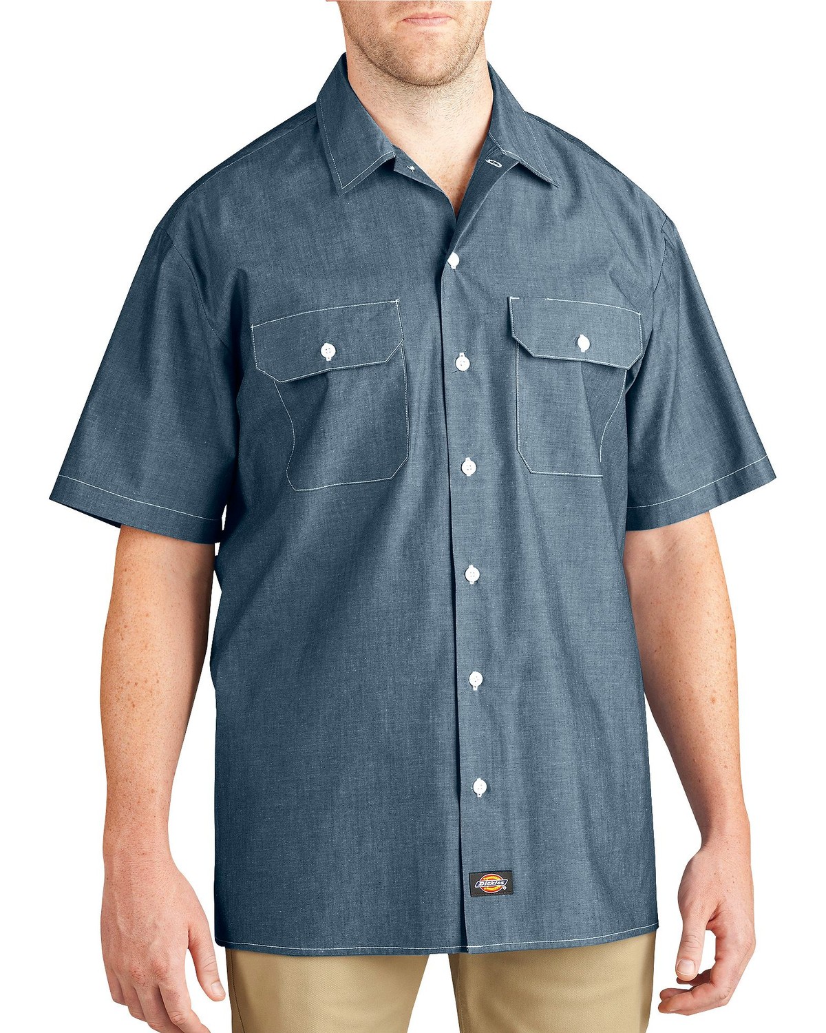 Dickies Relaxed Fit Chambray Short Sleeve Shirt
