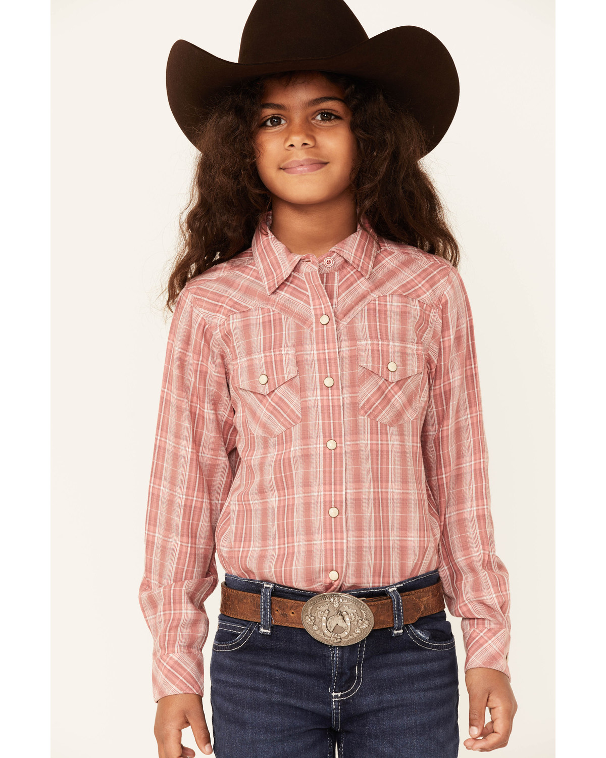 Girls long sleeve western shirts clearance
