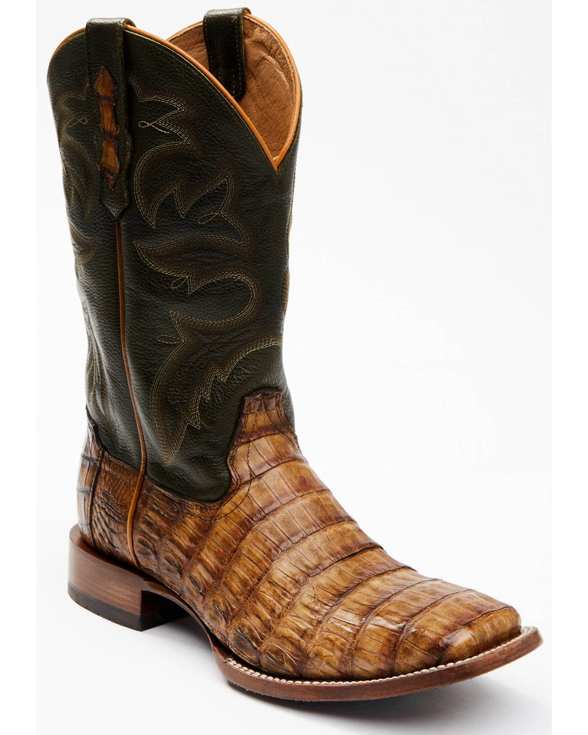 Cody James Men s Vidriado Exotic Caiman Skin Western Boots Broad Square Toe Mall of America