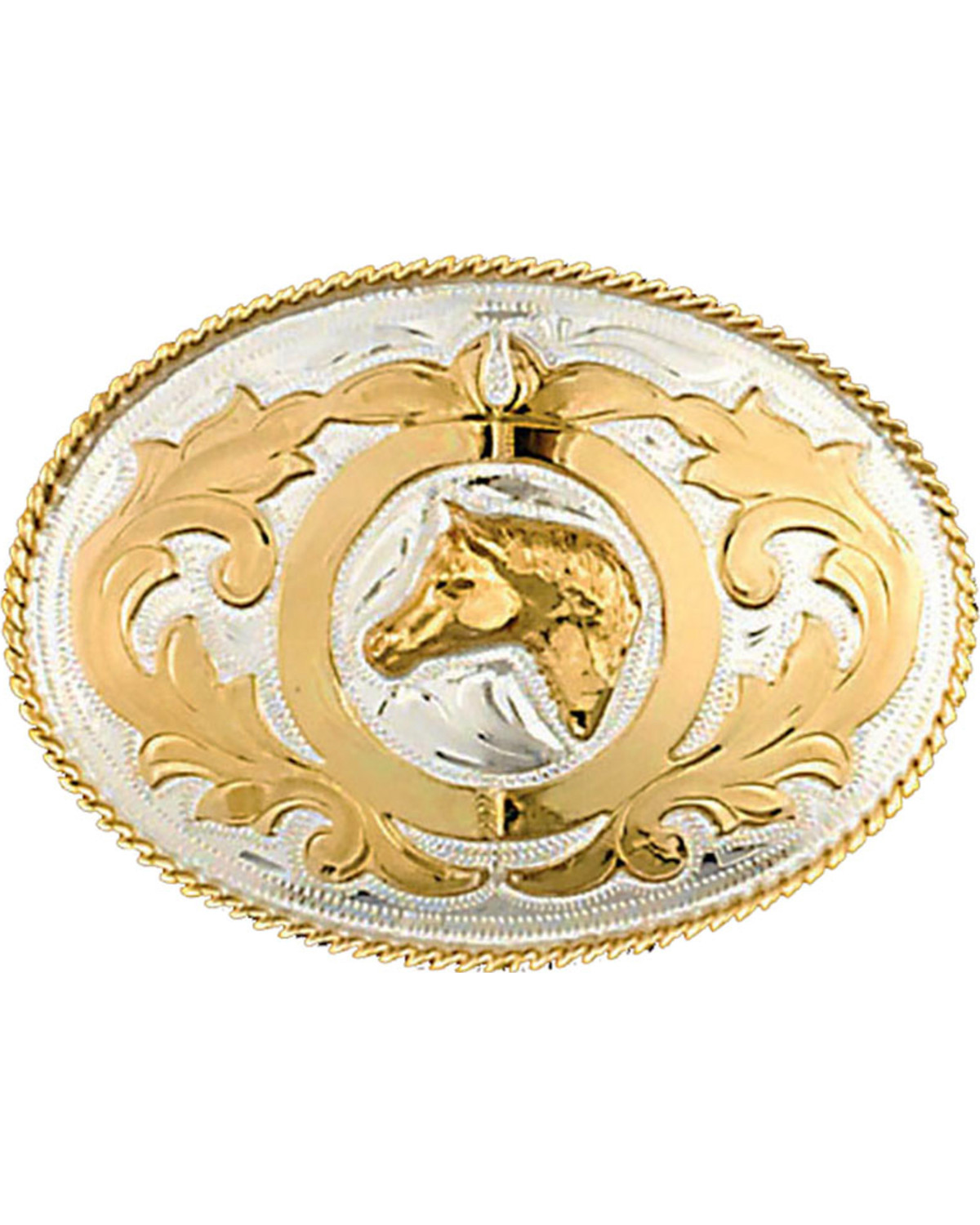 Western Express Men's Horsehead Belt Buckle