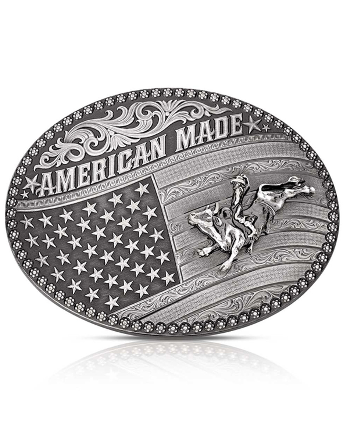 Montana Silversmiths Men's American Made Tradition Bull Rider Belt Buckle