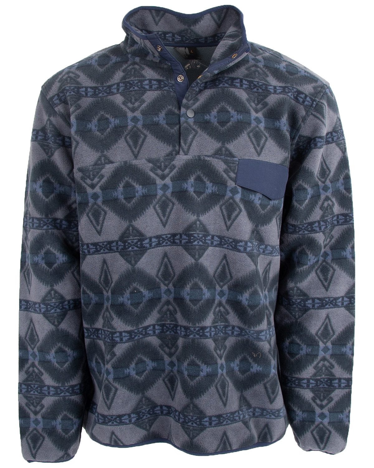 mens aztec fleece pullover