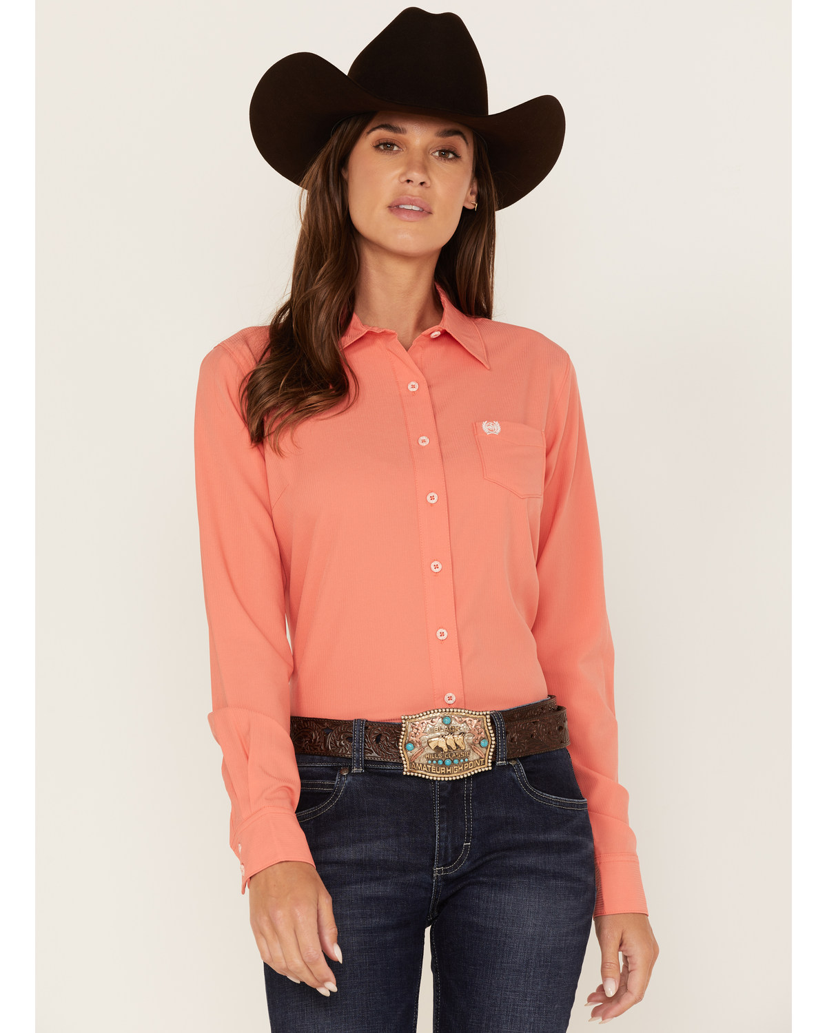 Cinch Women's Long Sleeve Button Down ARENAFLEX Western Core Shirt
