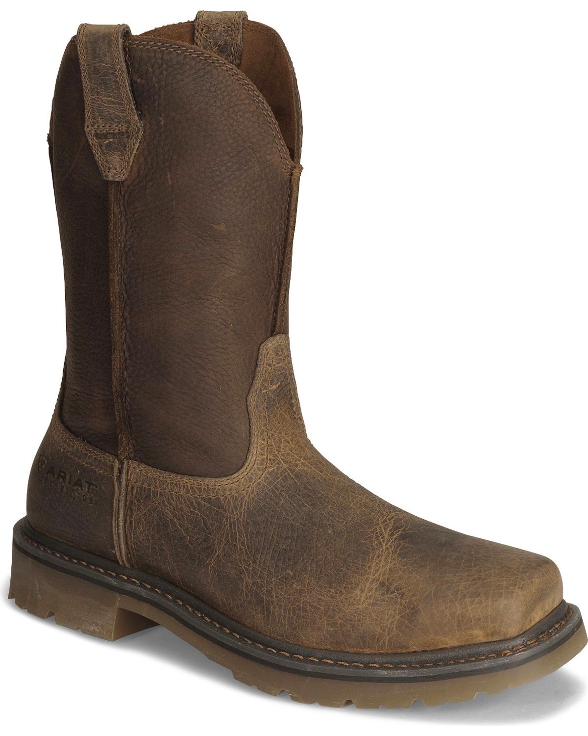 ariat steel toe slip on boots