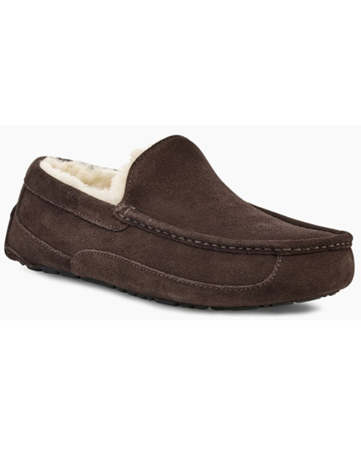 UGG Men's Brown Ascot Slippers - Moc Toe | Boot Barn