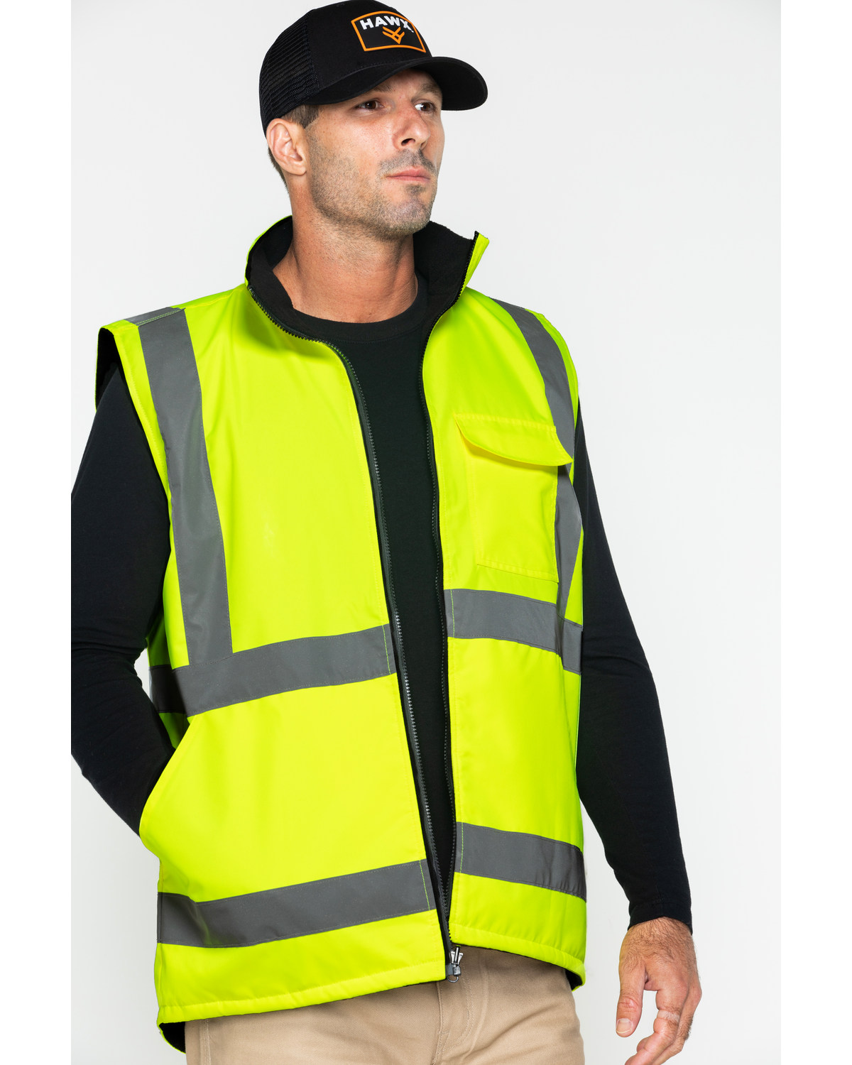 Hawx Men's Reversible Reflective Work Vest