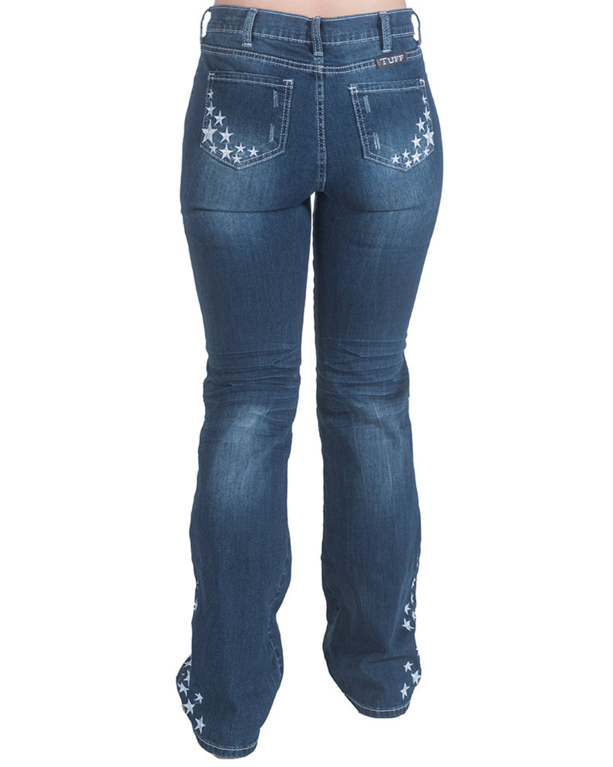 Cowgirl Tuff Girls Medium Wash Stardust Embroidered Bootcut Jeans