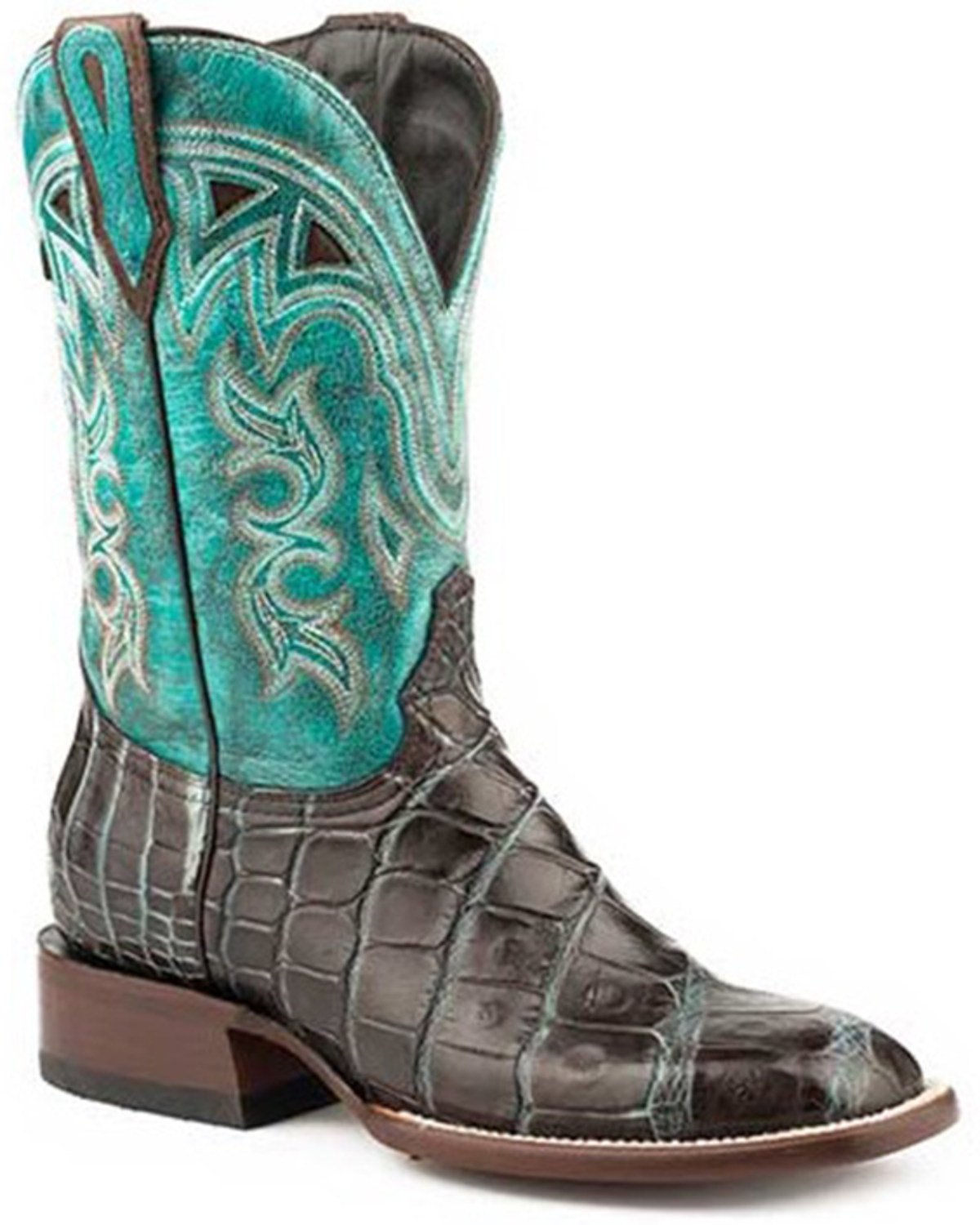 Stetson Women's Madrid Exotic Alligator Western Boots - Broad square Toe