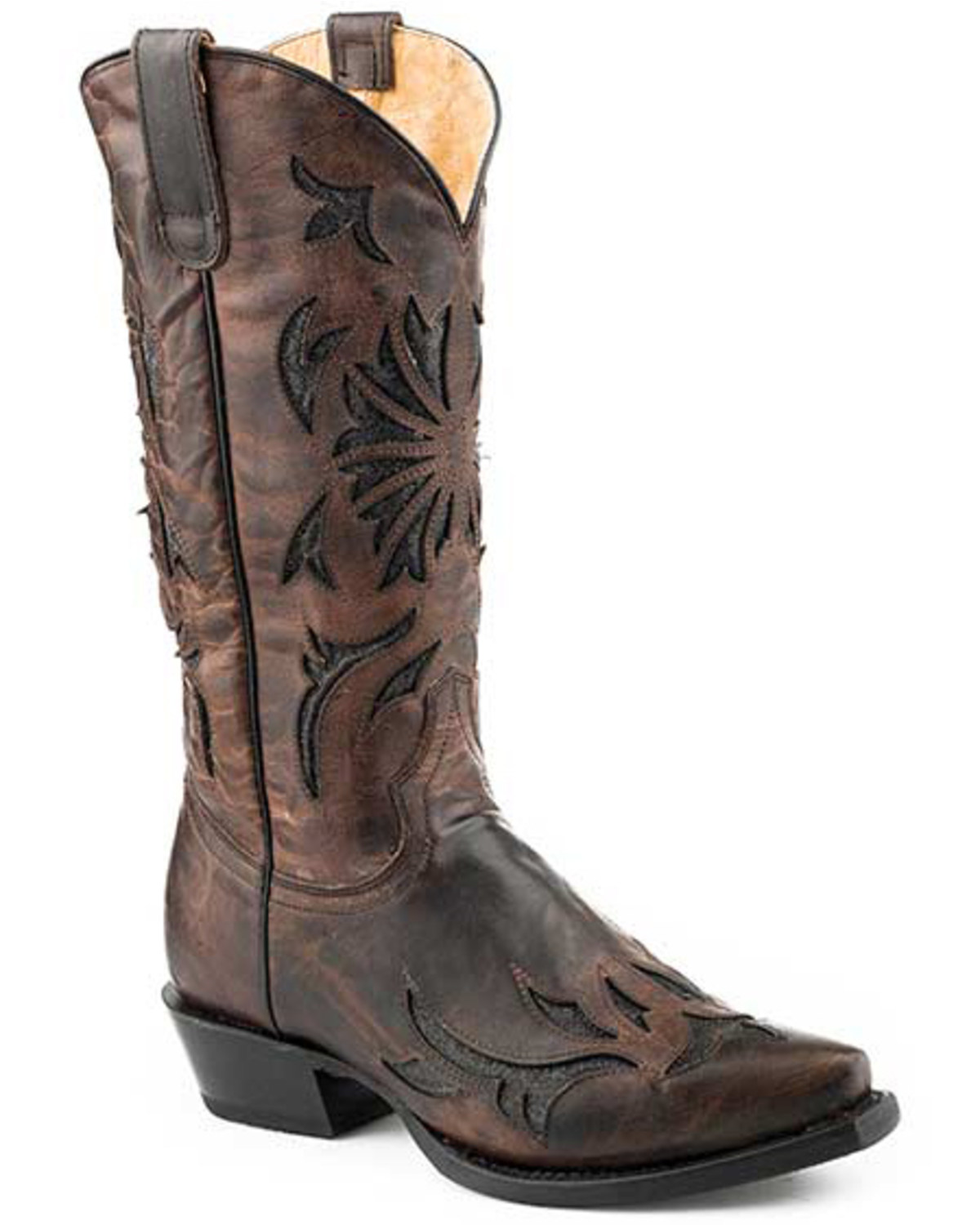 Roper Women's Burnished Inlay Western Boots - Snip Toe | Boot Barn