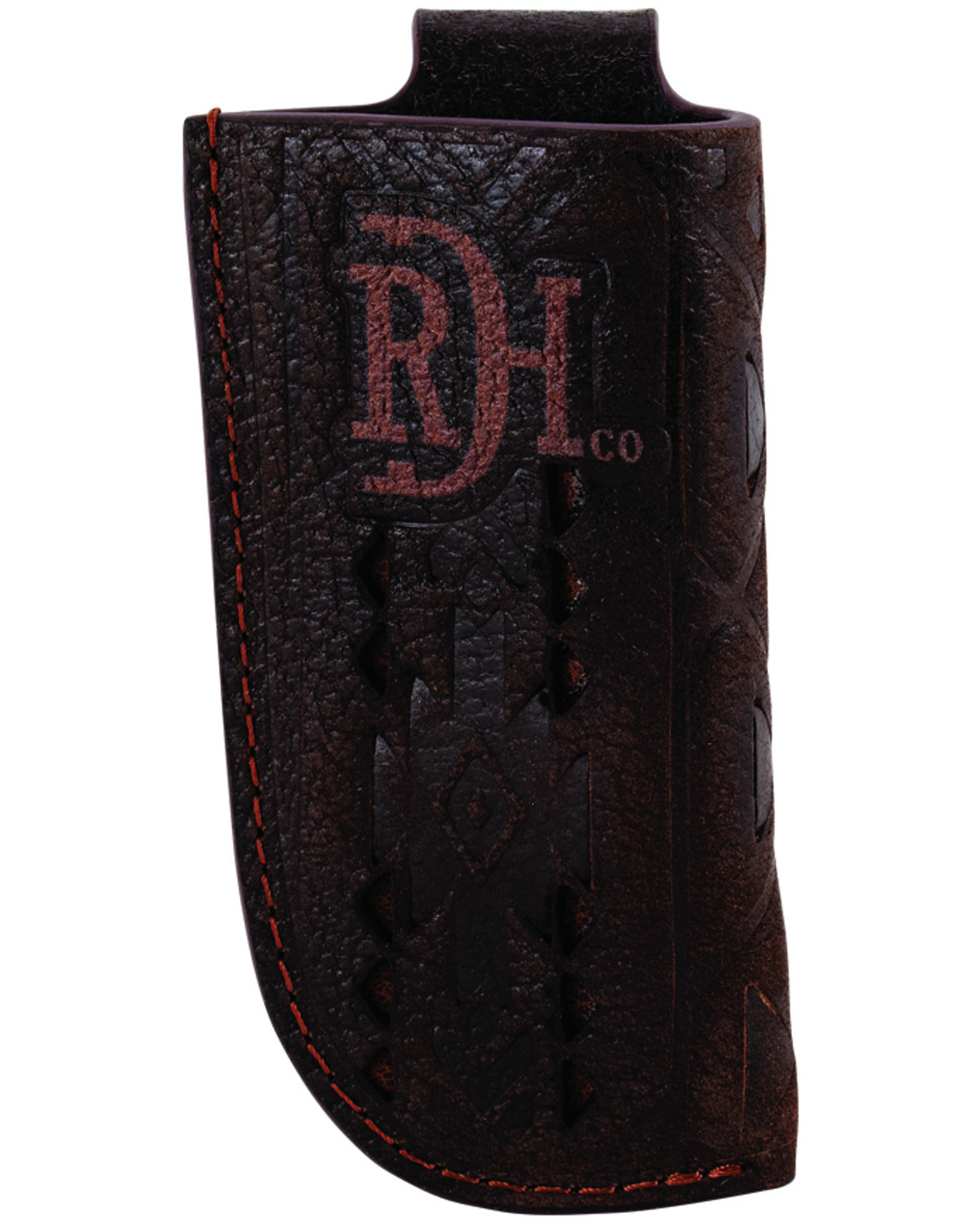 Red Dirt Hat Southwestern Inlay Leather Knife Sheath