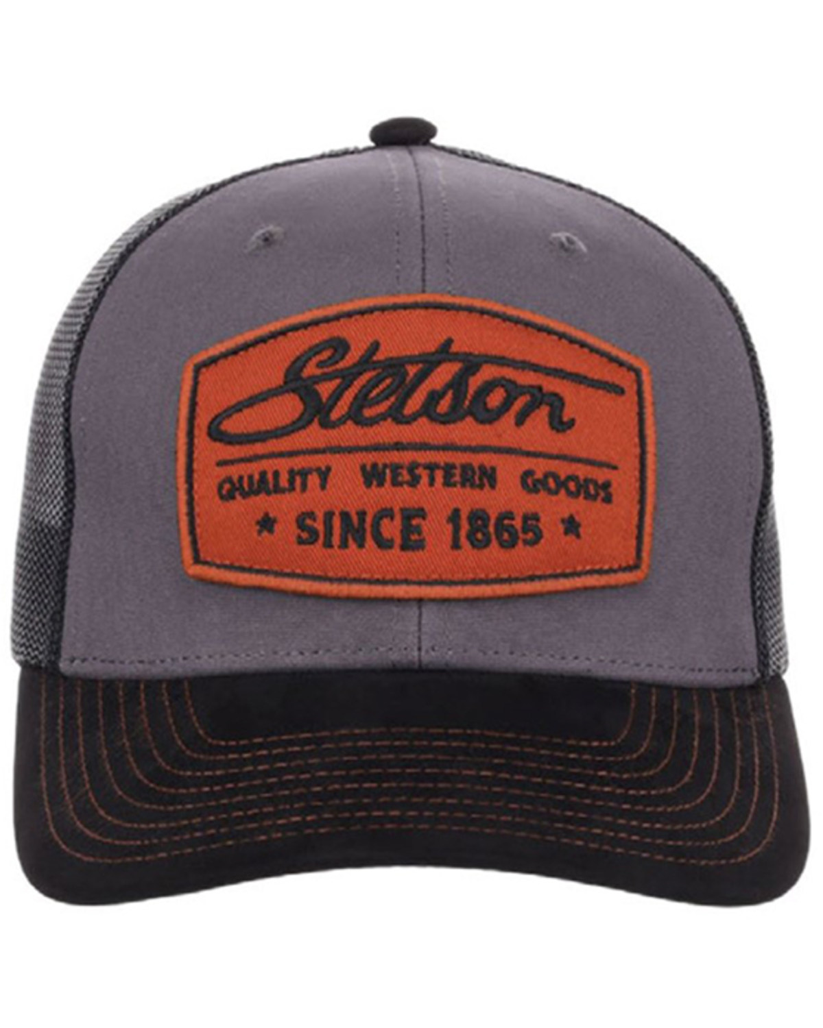 Stetson Men's Embroidered Twill Patch Suede Trucker Cap