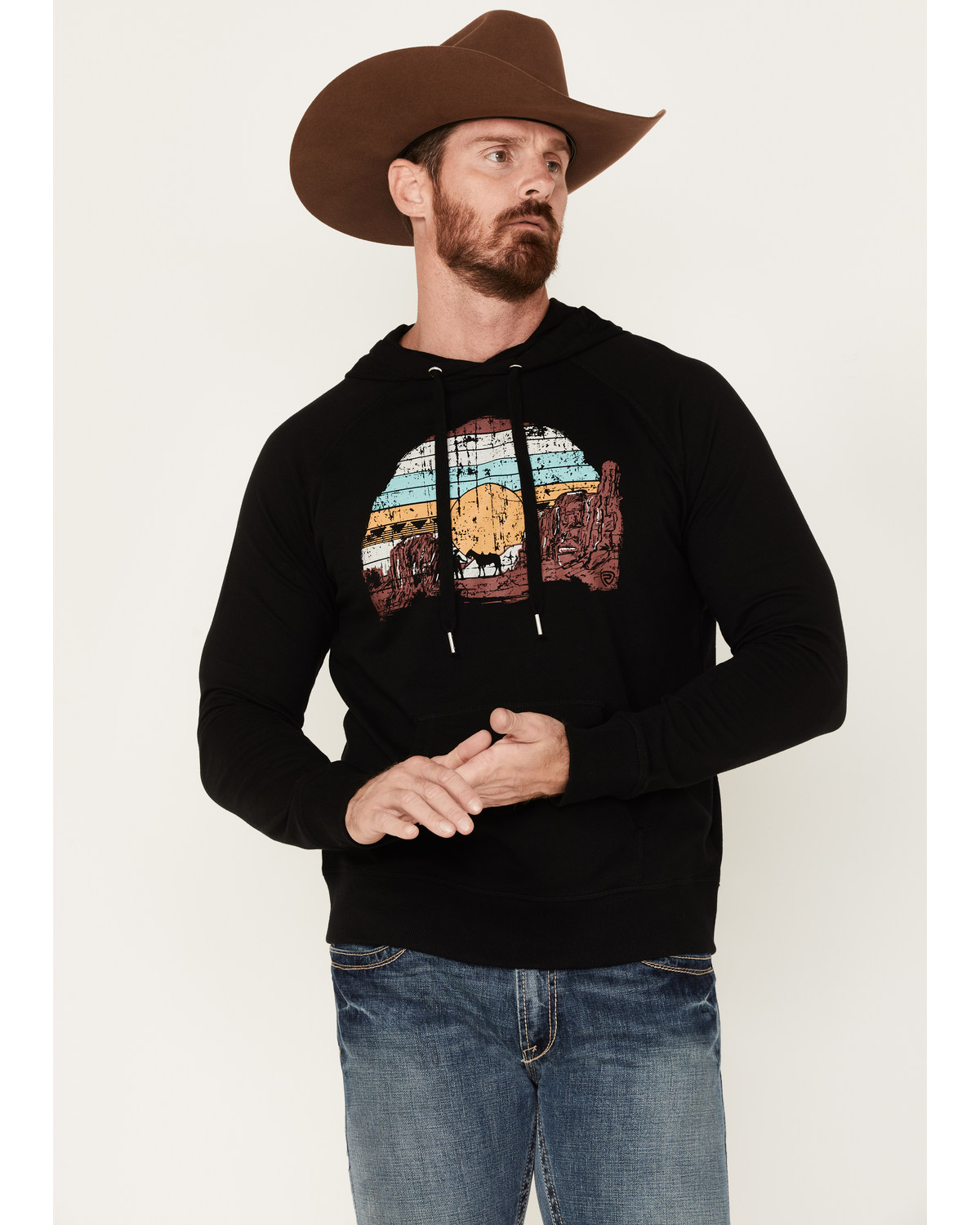 Rock & Roll Denim Men's Scenic Graphic Hooded Sweatshirt