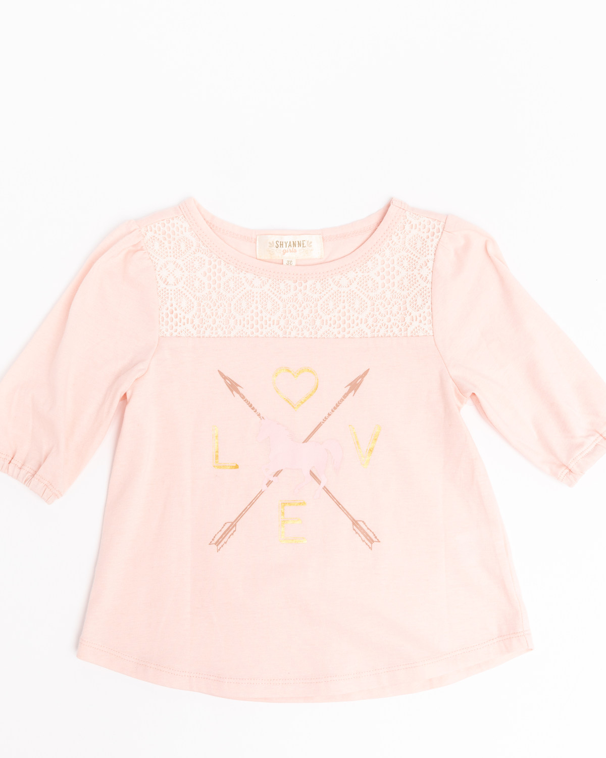 Shyanne Toddler Girls Pink Love Horse Graphic Top Boot Barn
