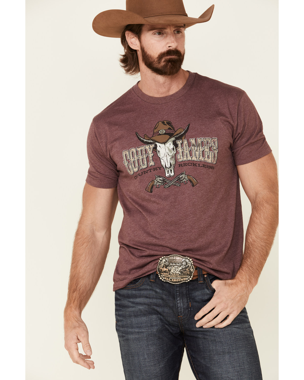 Cody James Men's Burgundy Wild West