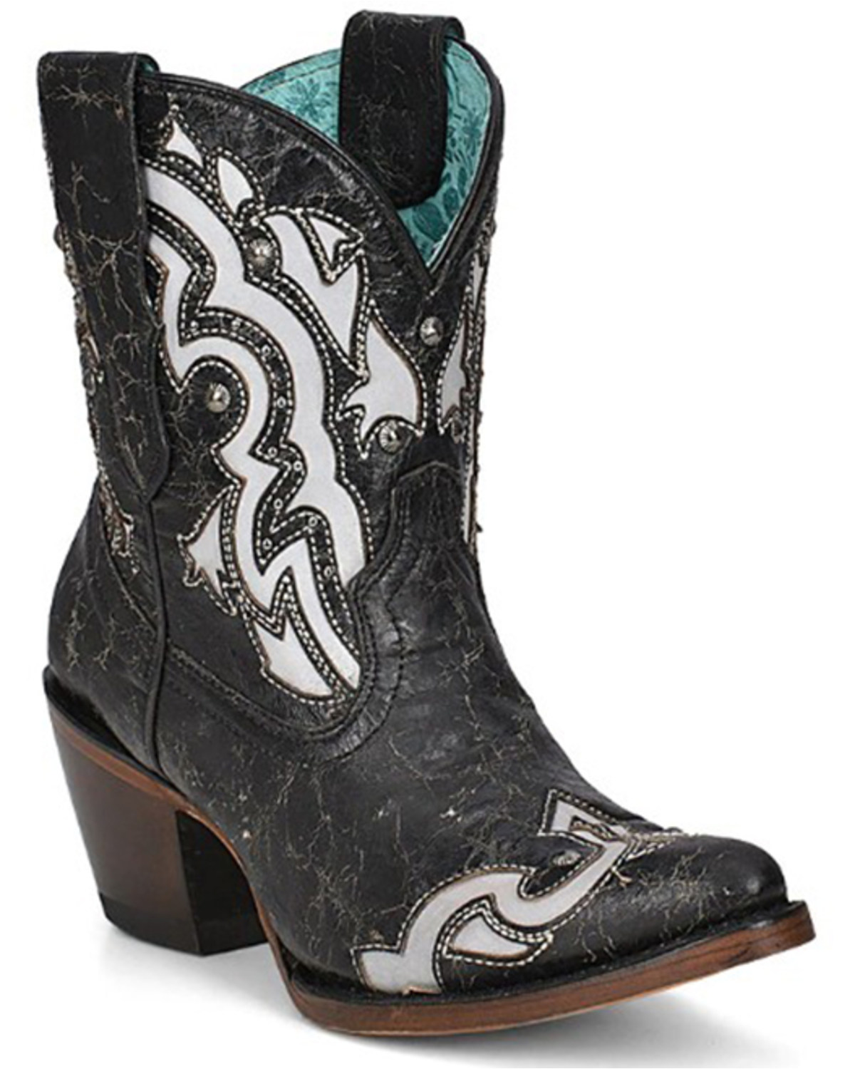 Corral Women's Inlay Studded Western Fashion Booties - Pointed Toe