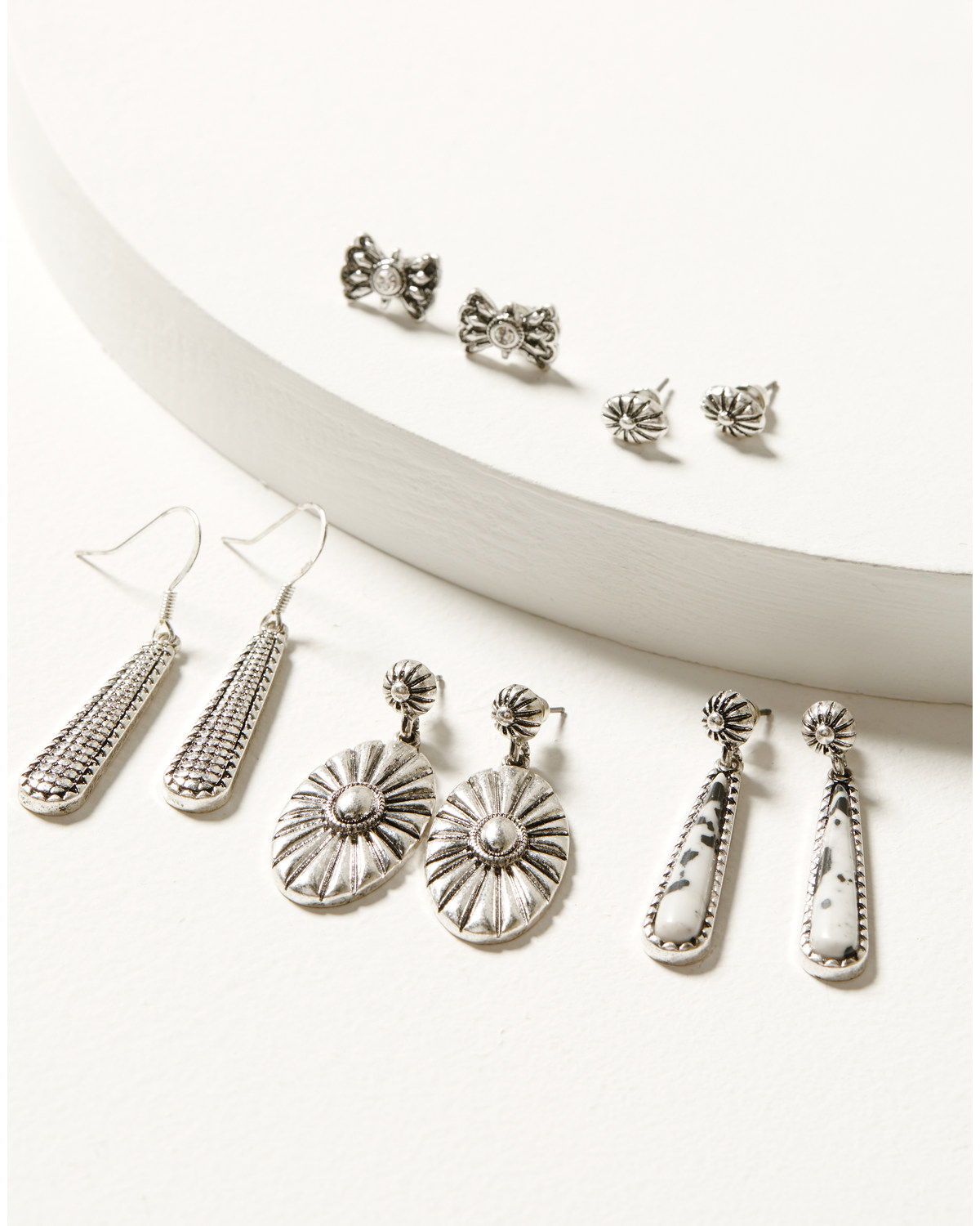 Idyllwind Women's 5-piece Silver Hayden Earrings Set
