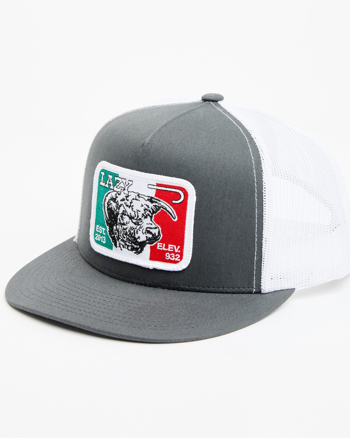 Lazy J Ranch Men's Mexico Flag Elevation Patch Mesh-Back Ball Cap