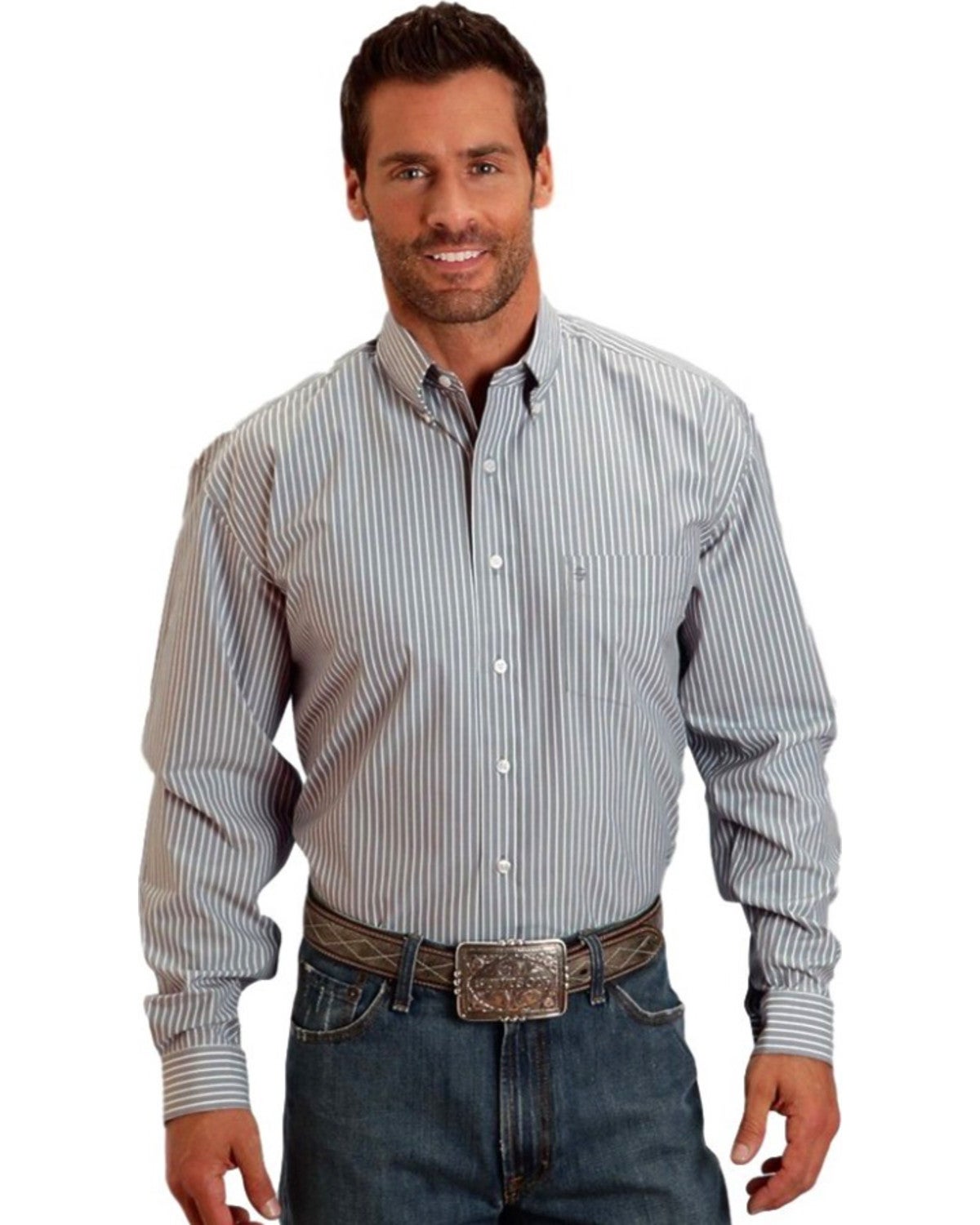Stetson Men's Open One Pocket Striped 